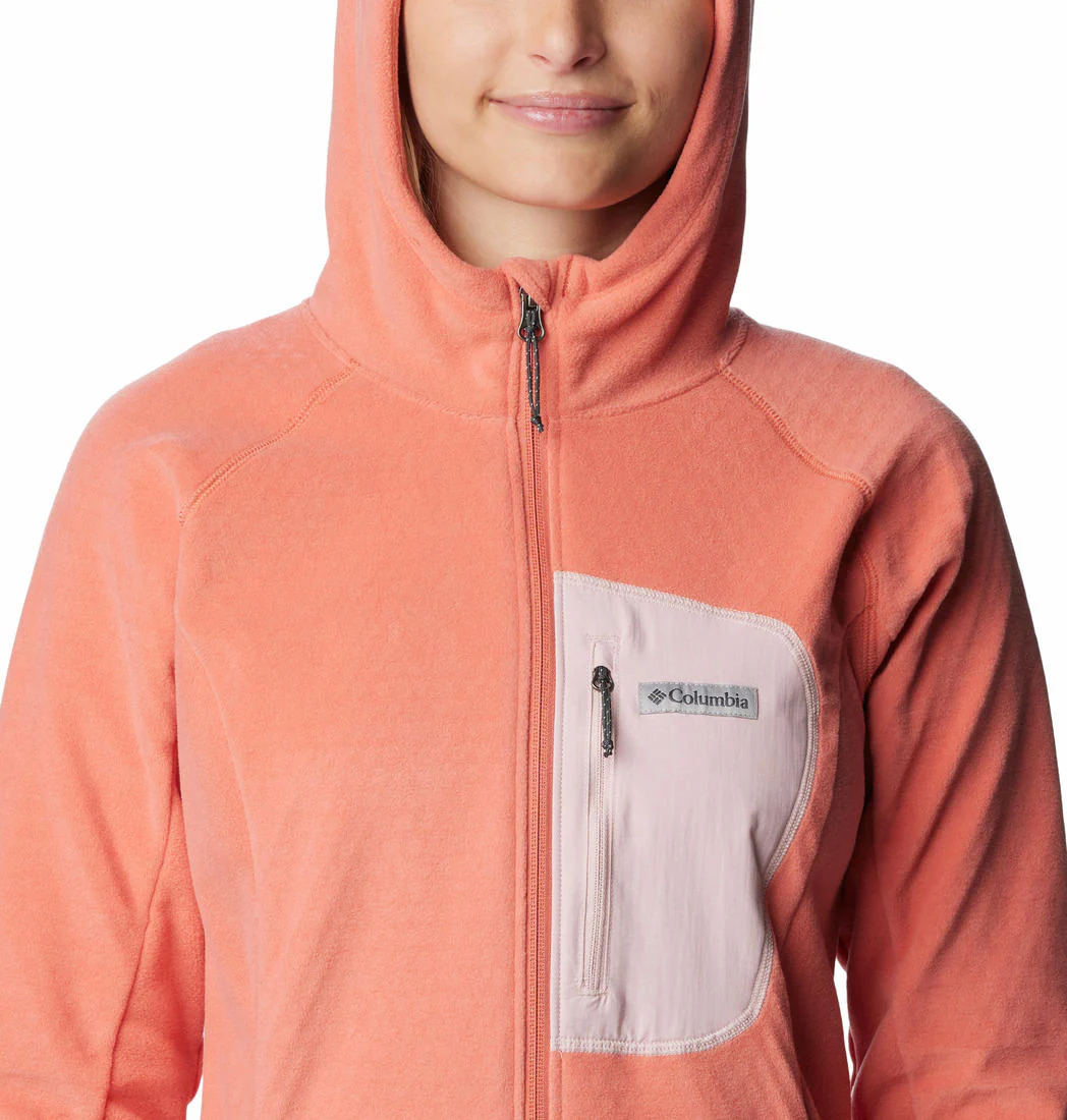 Columbia Women Orange W Outdoor Tracks Hooded FZ - Image 3