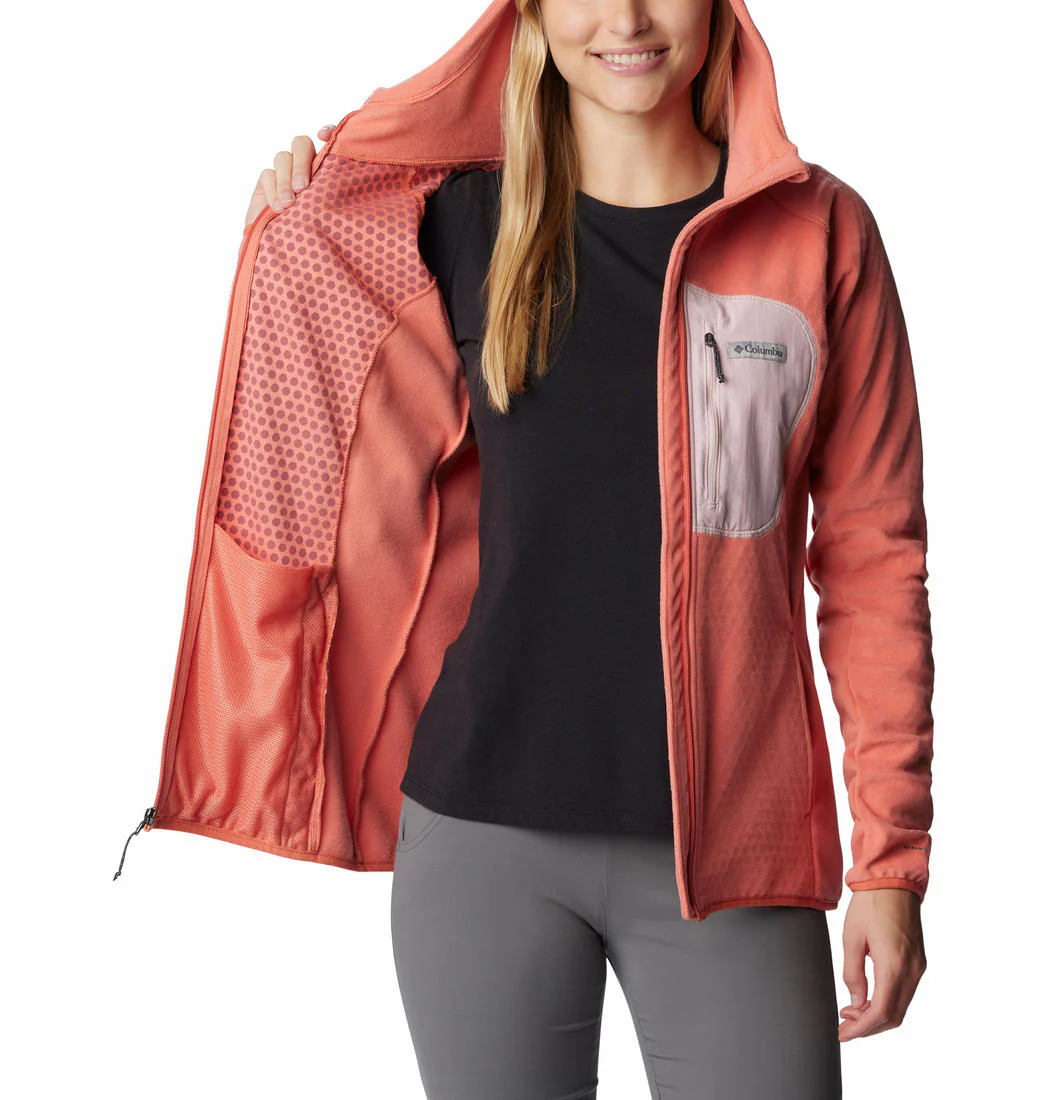 Columbia Women Orange W Outdoor Tracks Hooded FZ - Image 4