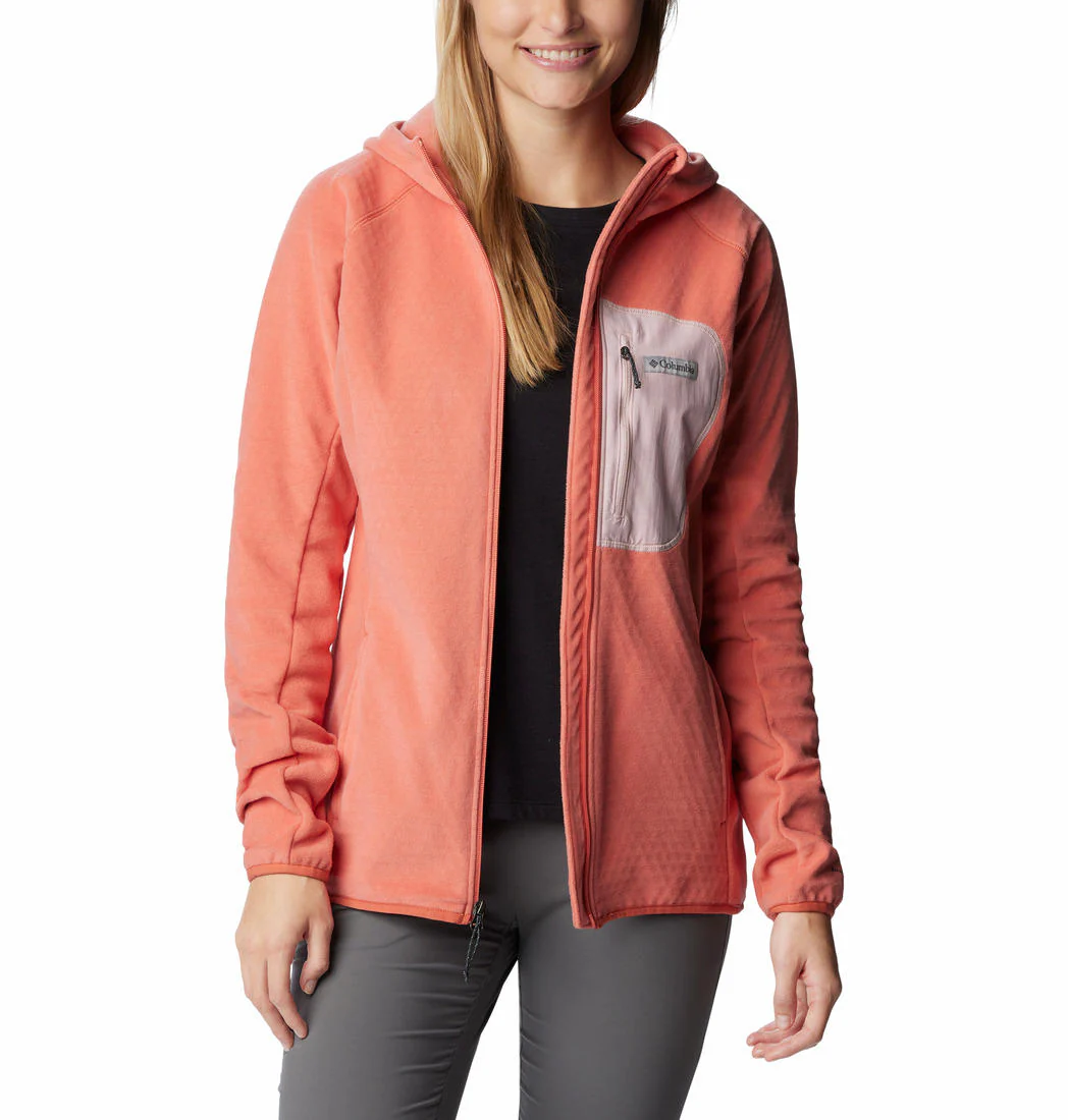 Columbia Women Orange W Outdoor Tracks Hooded FZ - Image 5
