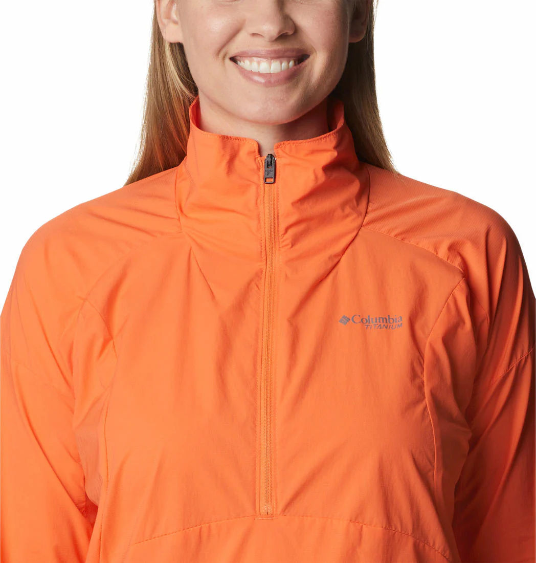 Columbia Women Orange W Titan Pass Lightweight 1/2 Zip - Image 4