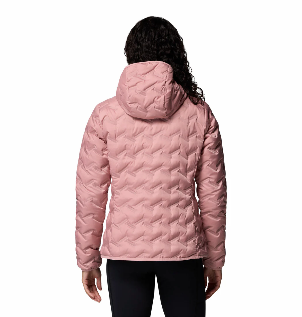 Columbia Women Pink Delta Ridge II Down Hooded Jacket (Plus Size) - Image 2