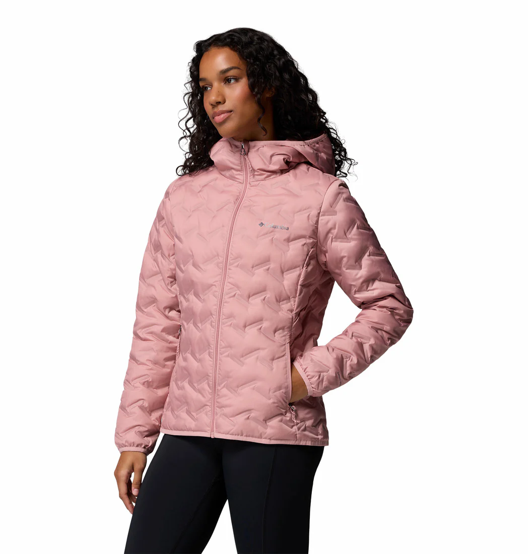Columbia Women Pink Delta Ridge II Down Hooded Jacket (Plus Size) - Image 4