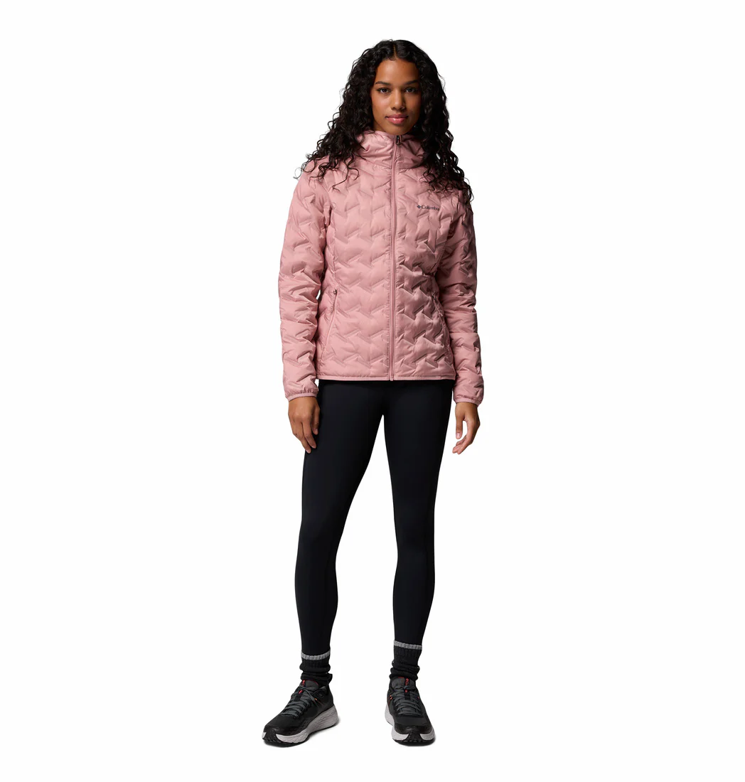 Columbia Women Pink Delta Ridge II Down Hooded Jacket (Plus Size) - Image 5