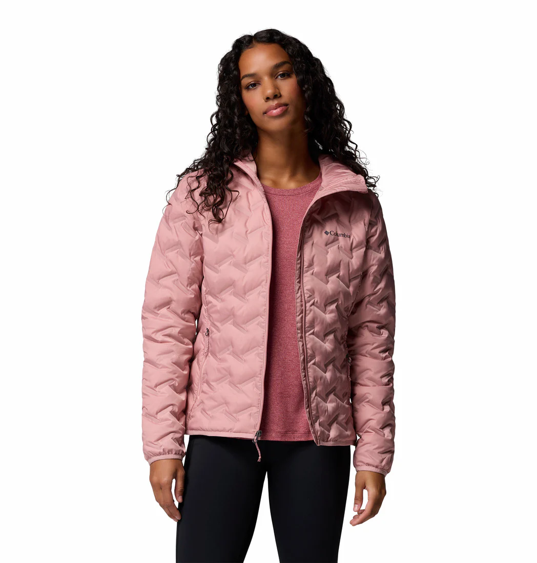 Columbia Women Pink Delta Ridge II Down Hooded Jacket (Plus Size) - Image 6