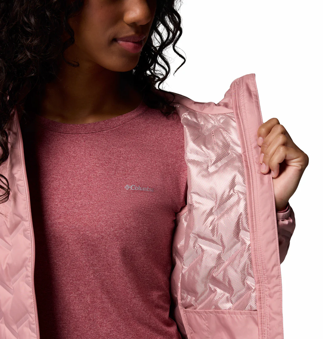 Columbia Women Pink Delta Ridge II Down Hooded Jacket (Plus Size) - Image 7