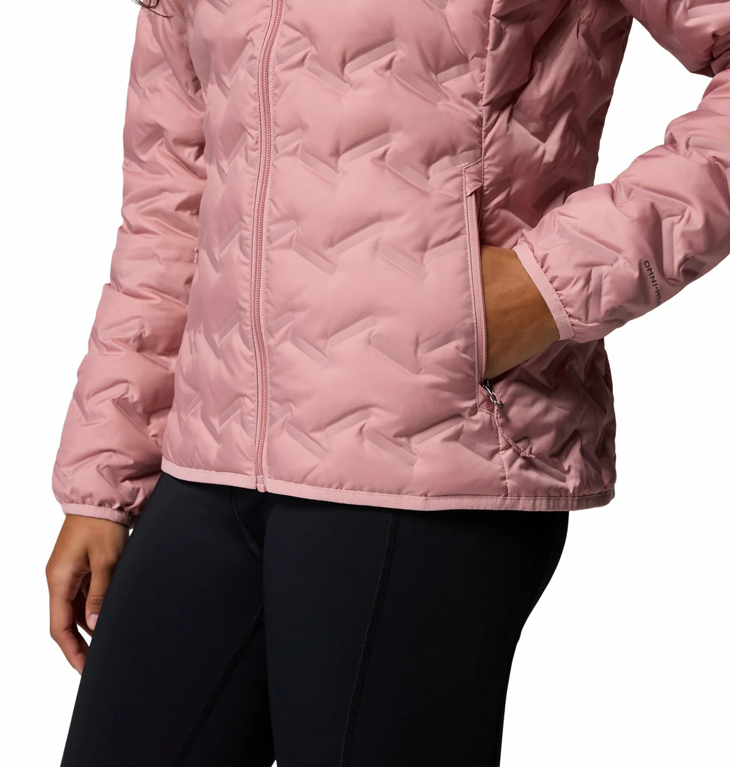 Columbia Women Pink Delta Ridge II Down Hooded Jacket (Plus Size) - Image 9
