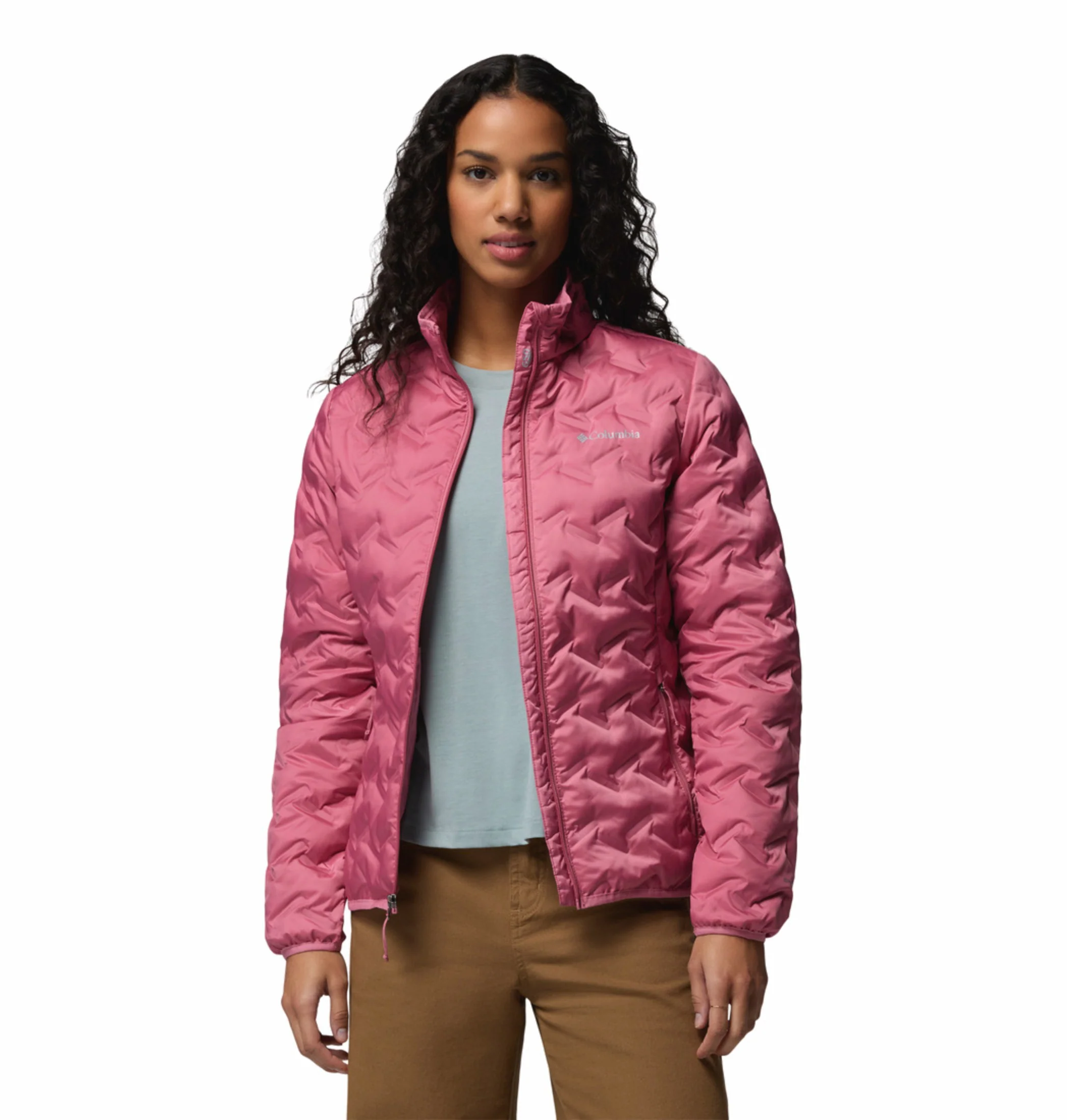 Columbia Women Pink Heat Seal Delta Ridge II Down Jacket - Image 6