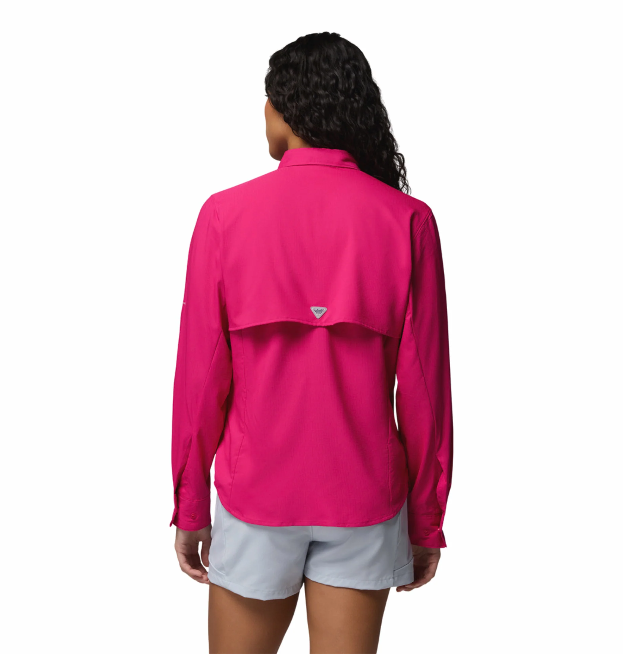 Columbia Women Pink Omni-Shade Tamiami II Long Sleeve Shirt - Image 2