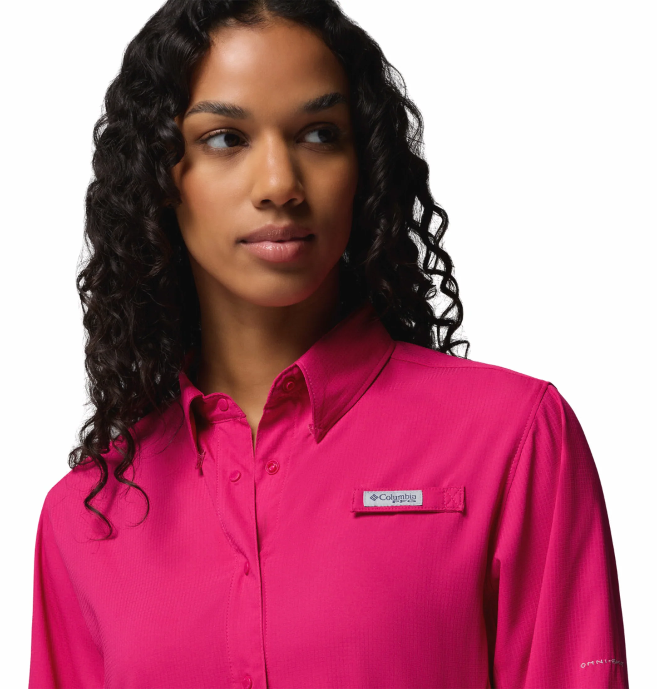 Columbia Women Pink Omni-Shade Tamiami II Long Sleeve Shirt - Image 8