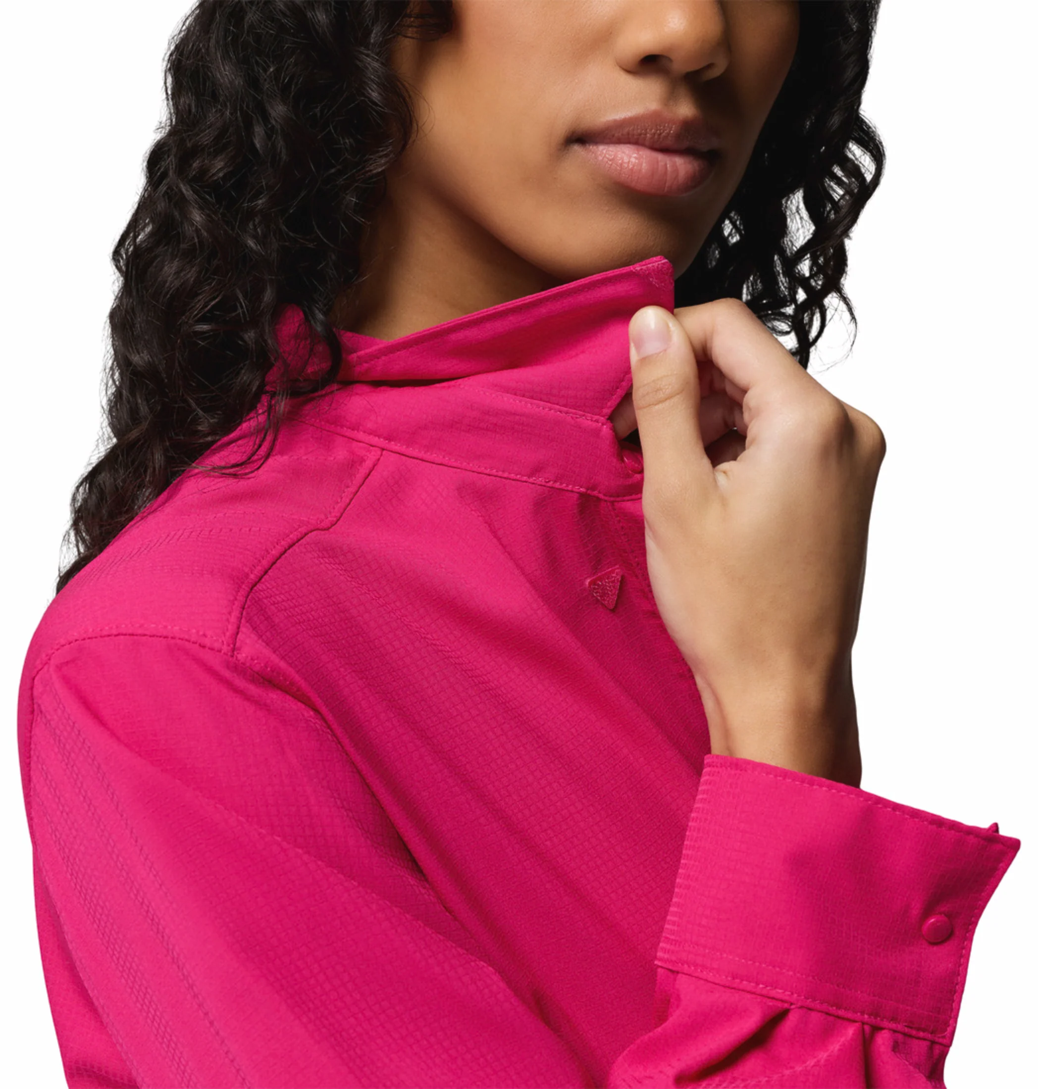 Columbia Women Pink Omni-Shade Tamiami II Long Sleeve Shirt - Image 9