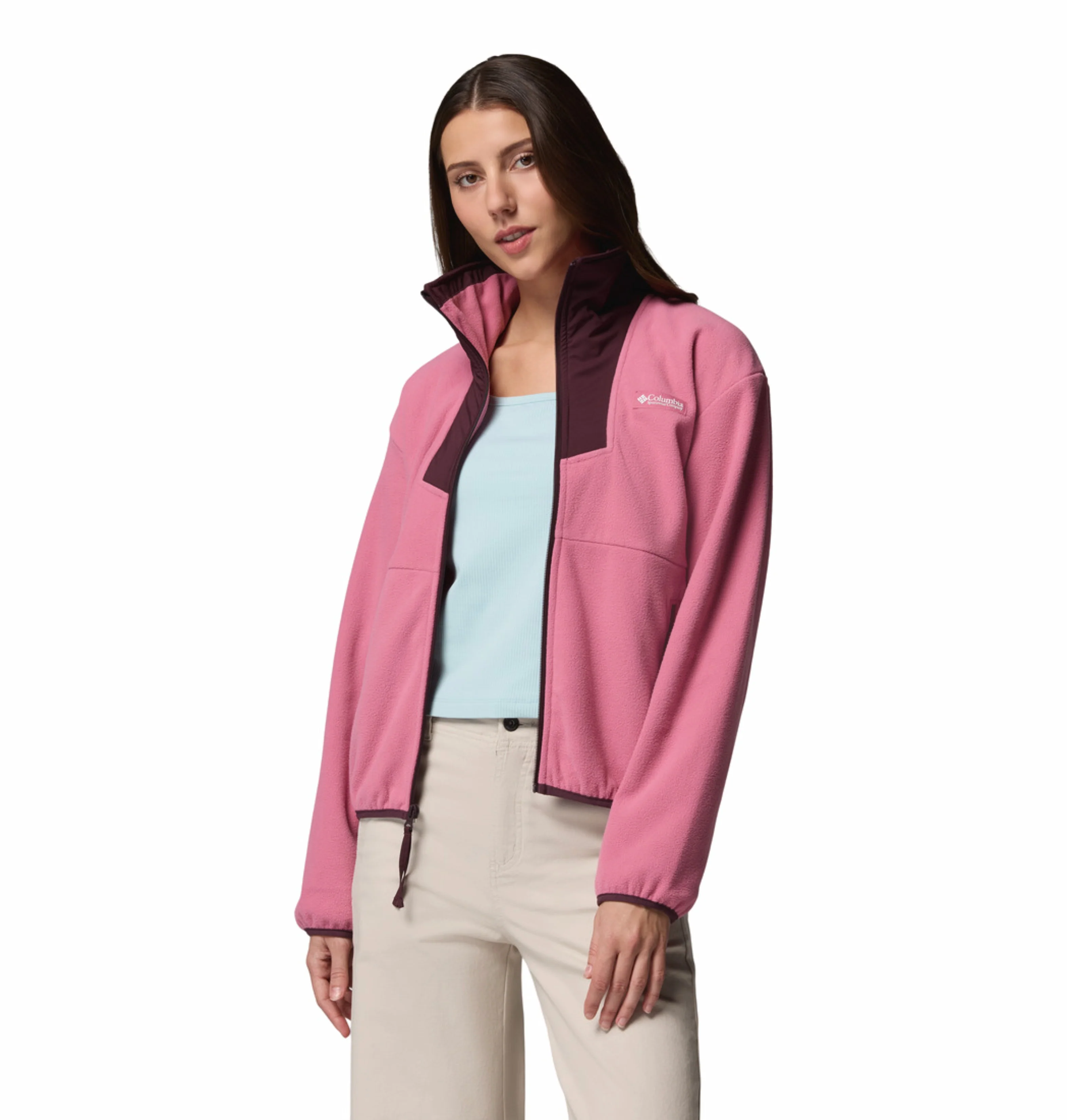 Columbia Women Pink Sequoia Grove Fleece Jacket - Image 6