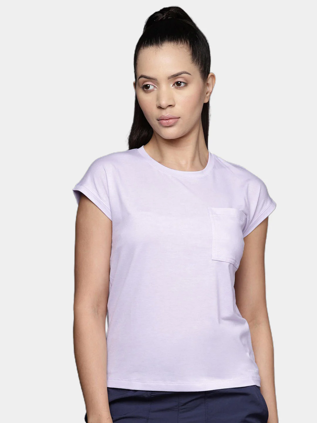 Columbia Women Purple Boundless Trek Short Sleeve Tee - Image 7