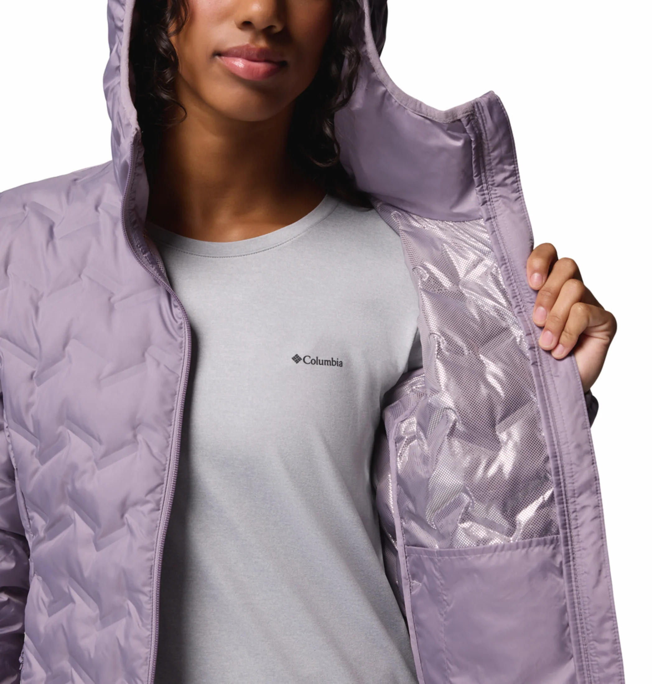 Columbia Women Purple HEAT SEAL Delta Ridge II Down Jacket - Image 8