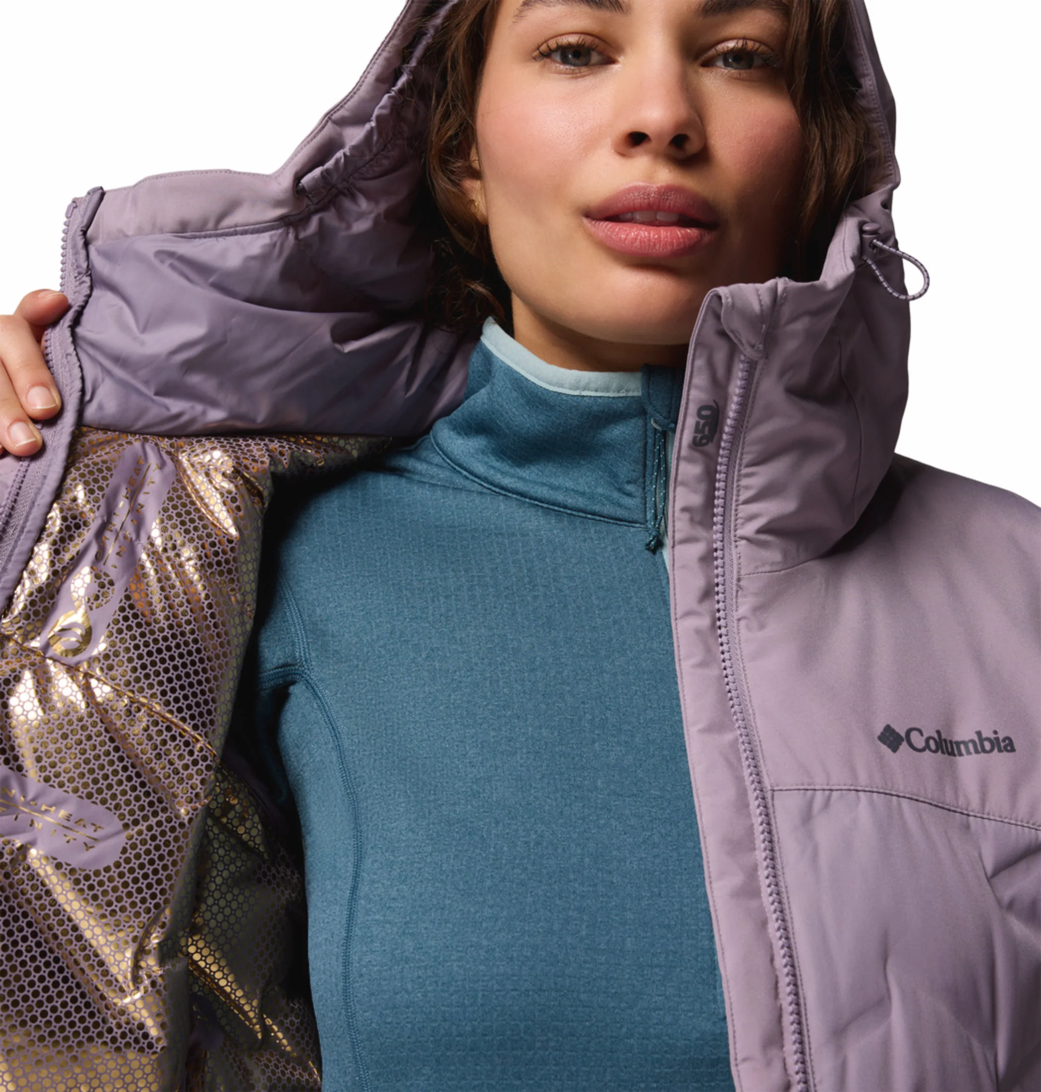 Columbia Women Purple HEAT SEAL Grand Trek III Down Jacket - Image 9