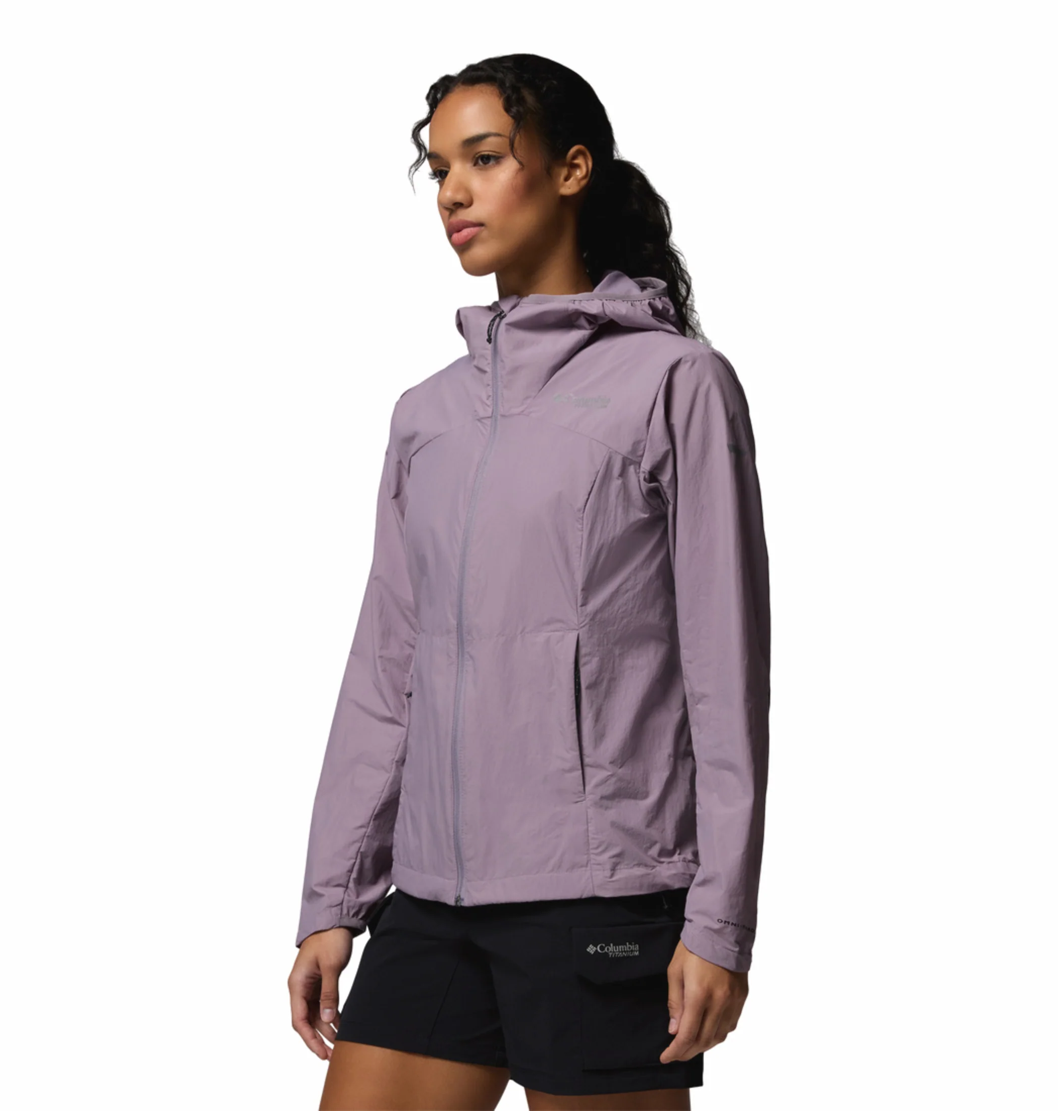 Columbia Women Purple Omni-Shade Loop Trail III Windbreaker - Image 3