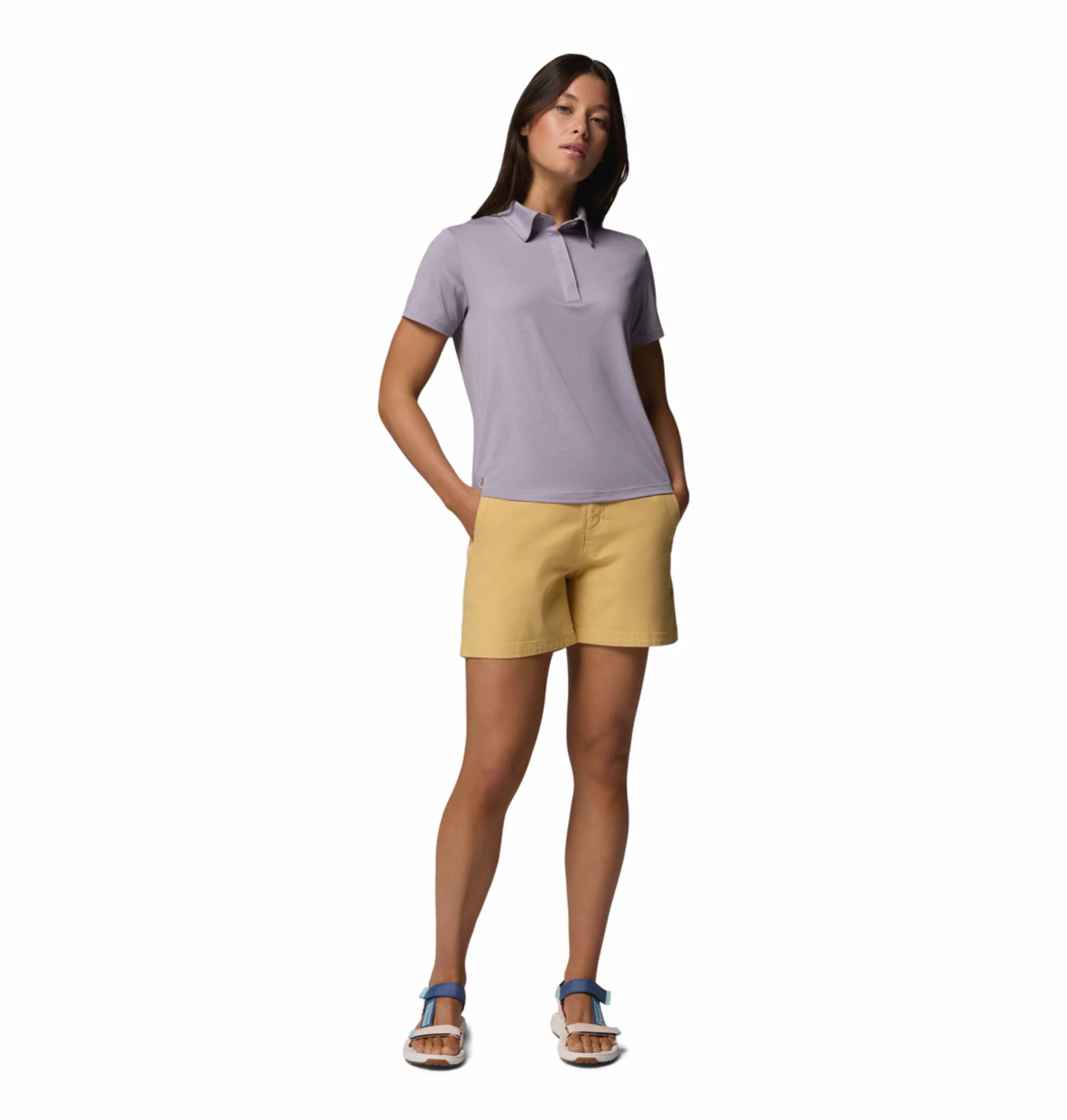 Columbia Women Purple Omni-Shade Parsons Point Polo Tshirt - Image 3
