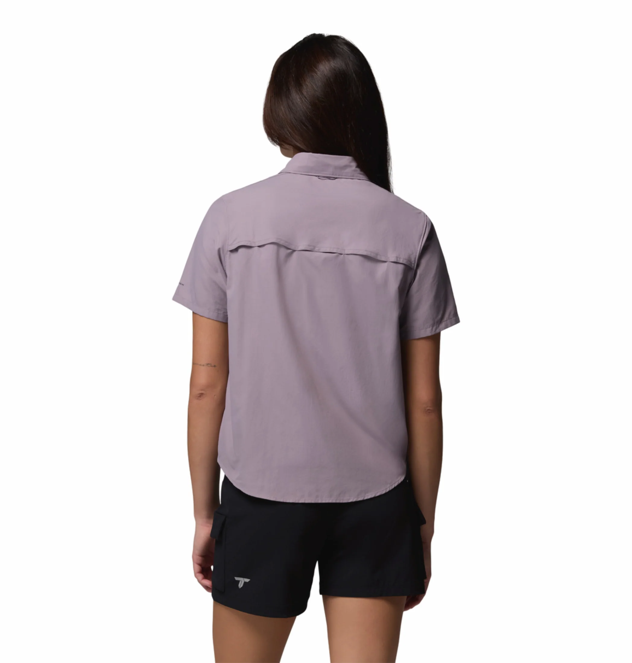 Columbia Women Purple Omni-Shade Silver Ridge 3.0 Short Sleeve Shirt - Image 2
