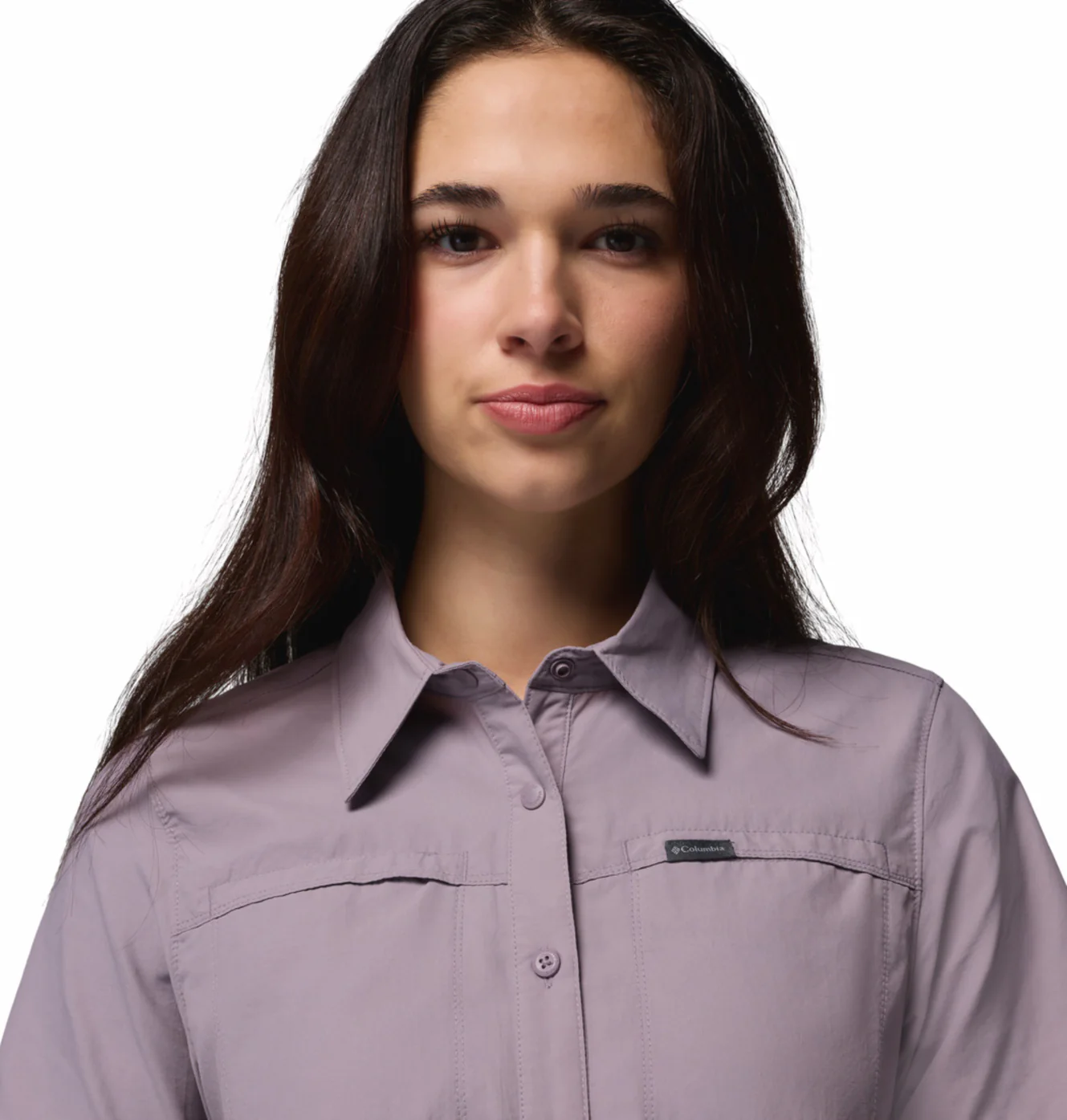 Columbia Women Purple Omni-Shade Silver Ridge 3.0 Short Sleeve Shirt - Image 6