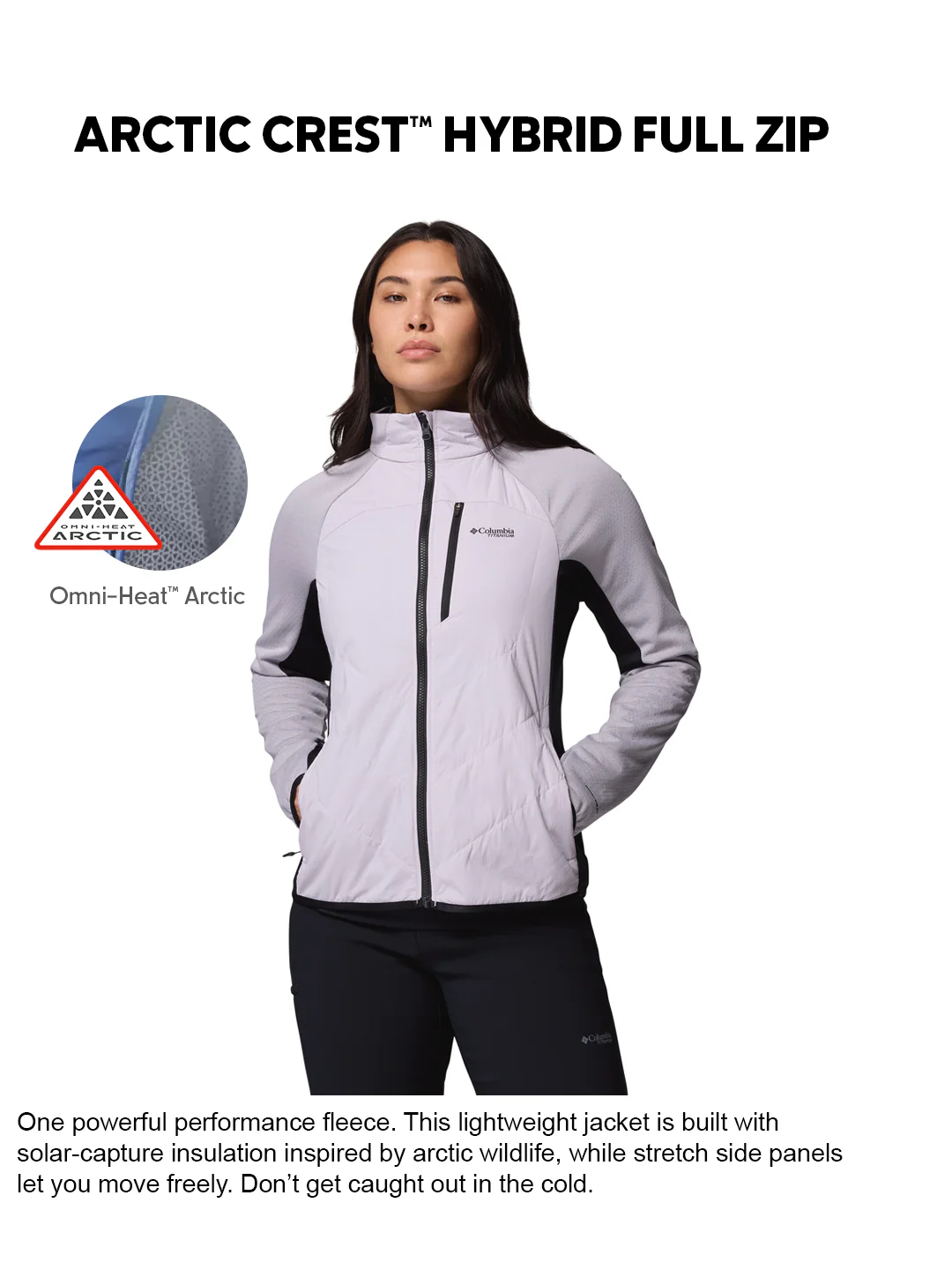 Columbia Women Purple OmniHeat Arctic Hybrid Fleece Jacket - Image 2