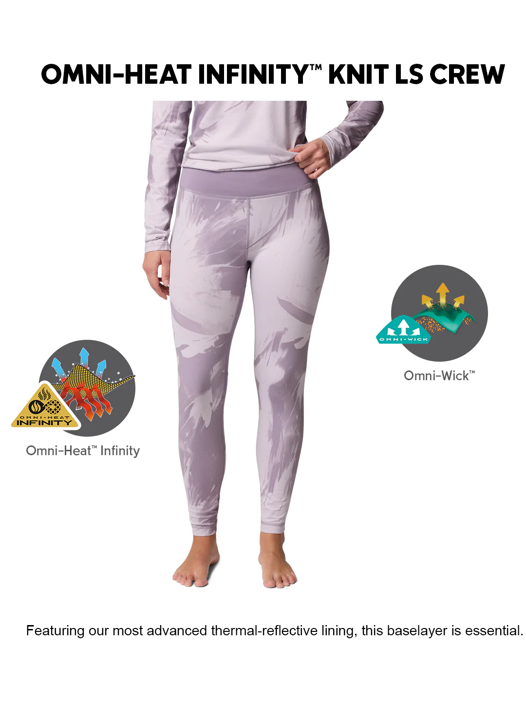 Columbia Women Purple OmniHeat Infinity W OMIHEAT INFINITY Tight Thermal Bottom - Image 2