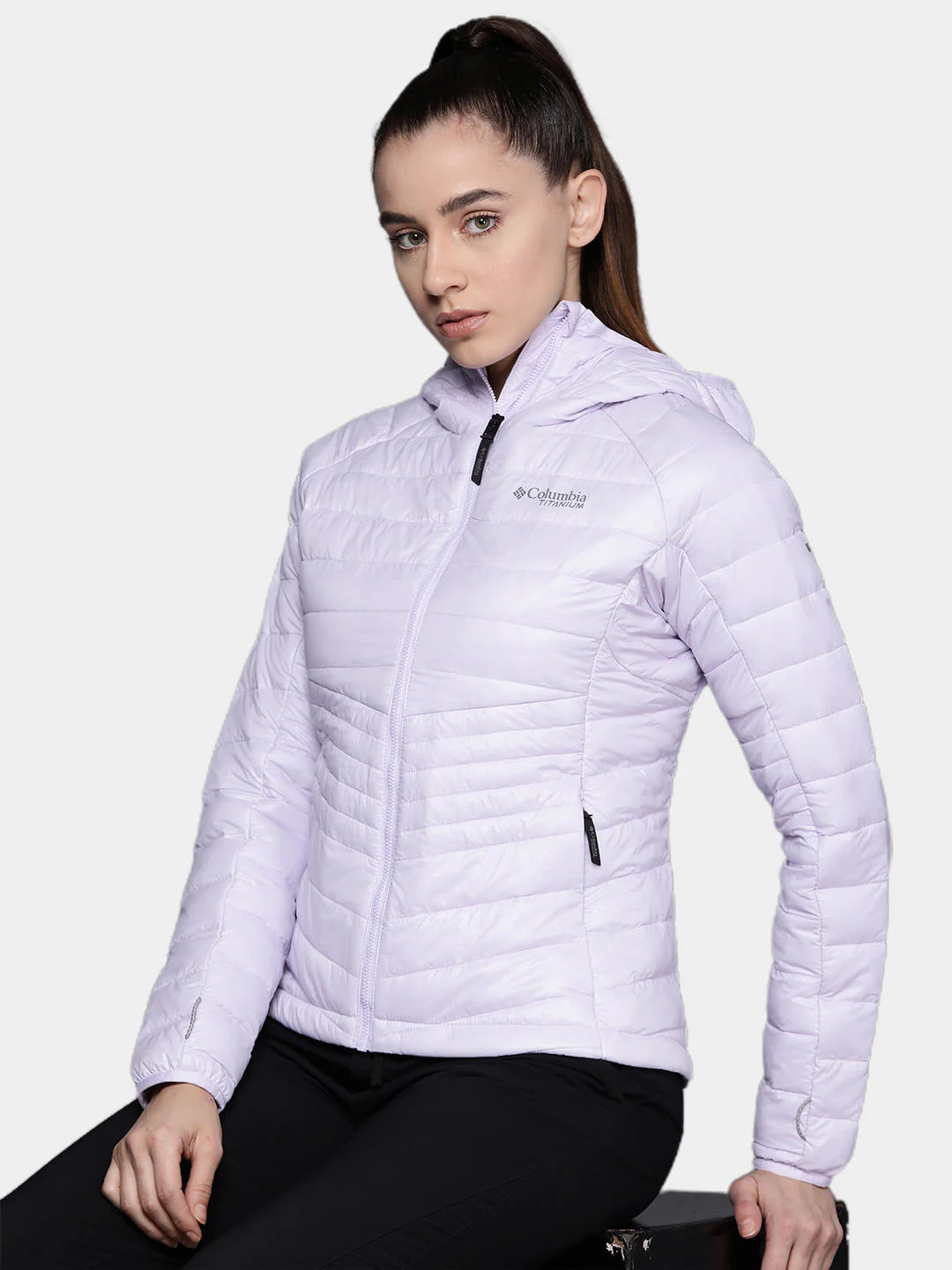 Columbia Women Purple Platinum Peak Hooded Jacket - Image 10