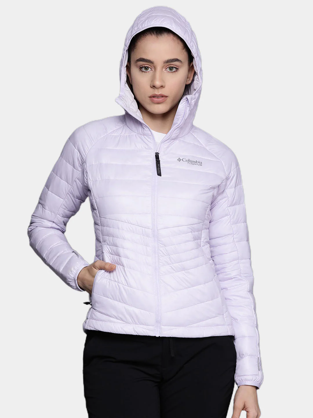 Columbia Women Purple Platinum Peak Hooded Jacket - Image 11