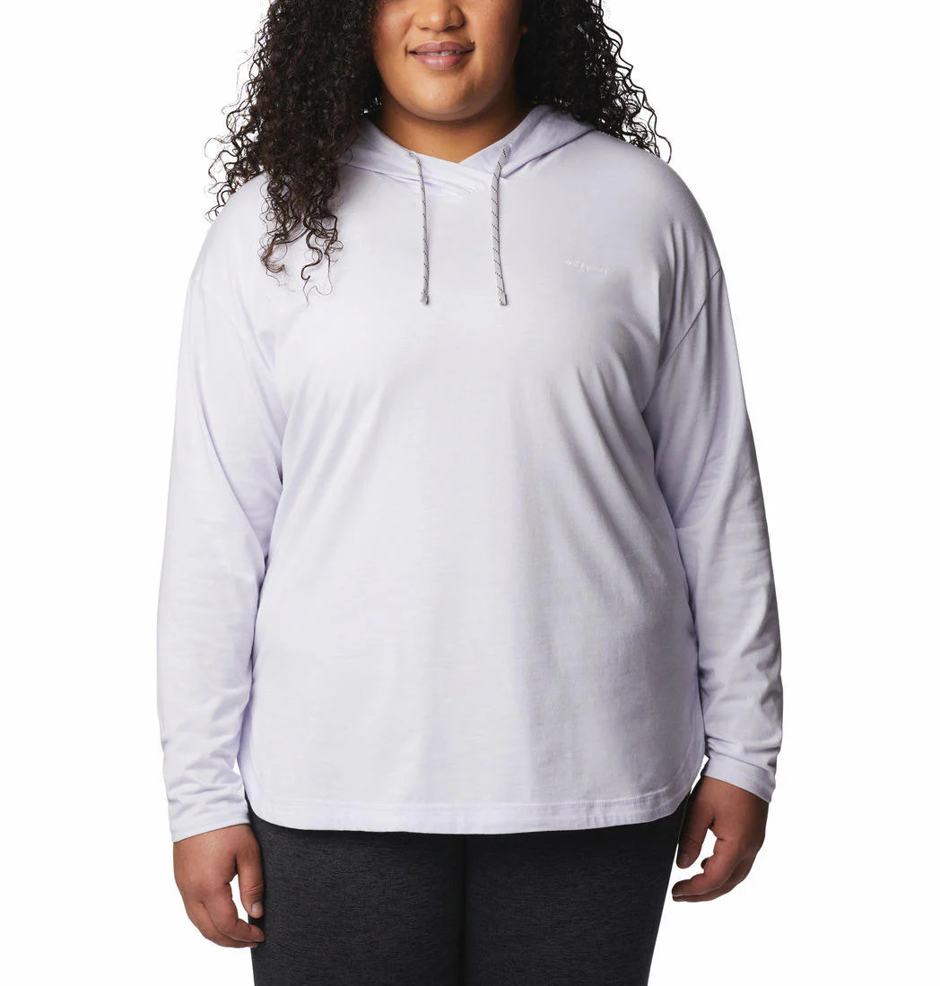 Columbia Women Purple Sun Trek Hooded Pullover (Sun Protection)