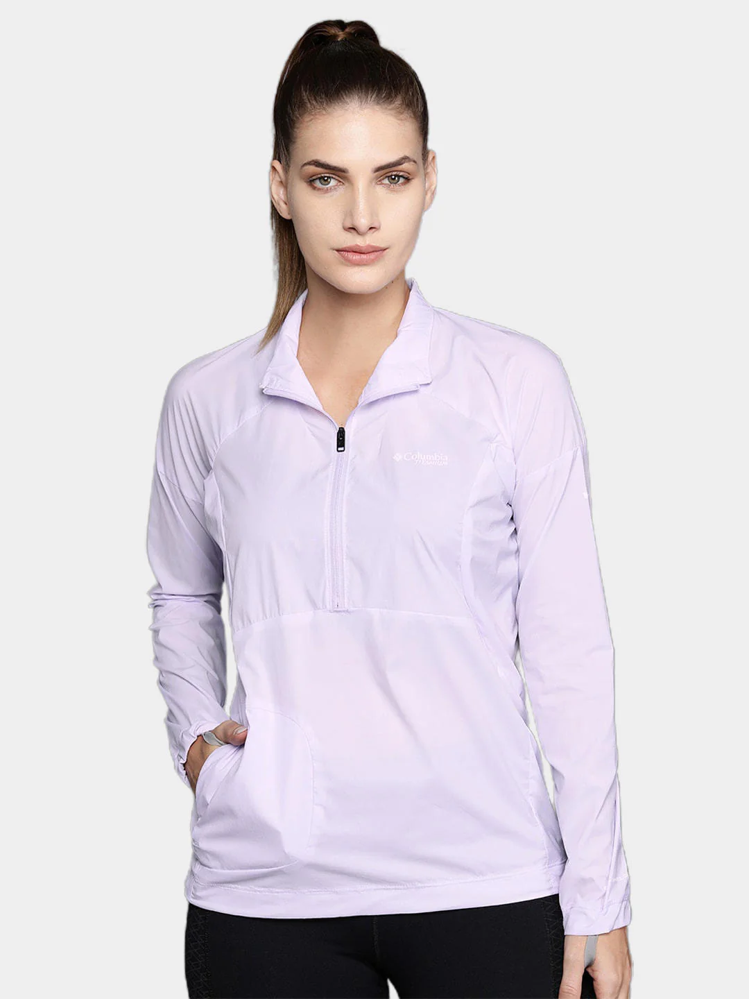 Columbia Women Purple W Titan Pass Lightweight 1/2 Zip - Image 13