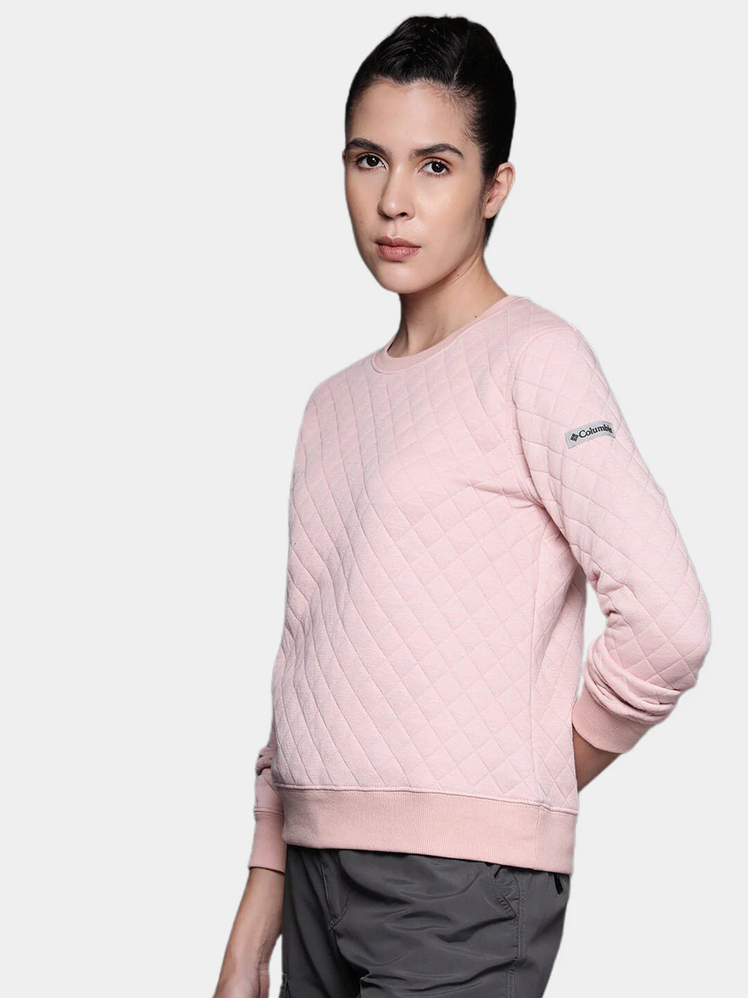 Columbia Women Pink Columbia Lodge Quilted Crew - Image 10