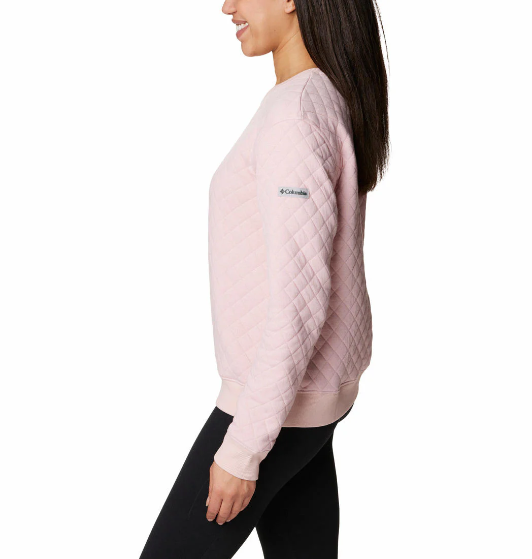 Columbia Women Pink Columbia Lodge Quilted Crew - Image 2