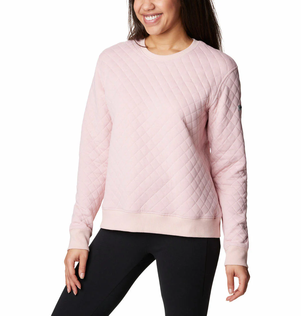 Columbia Women Pink Columbia Lodge Quilted Crew - Image 3