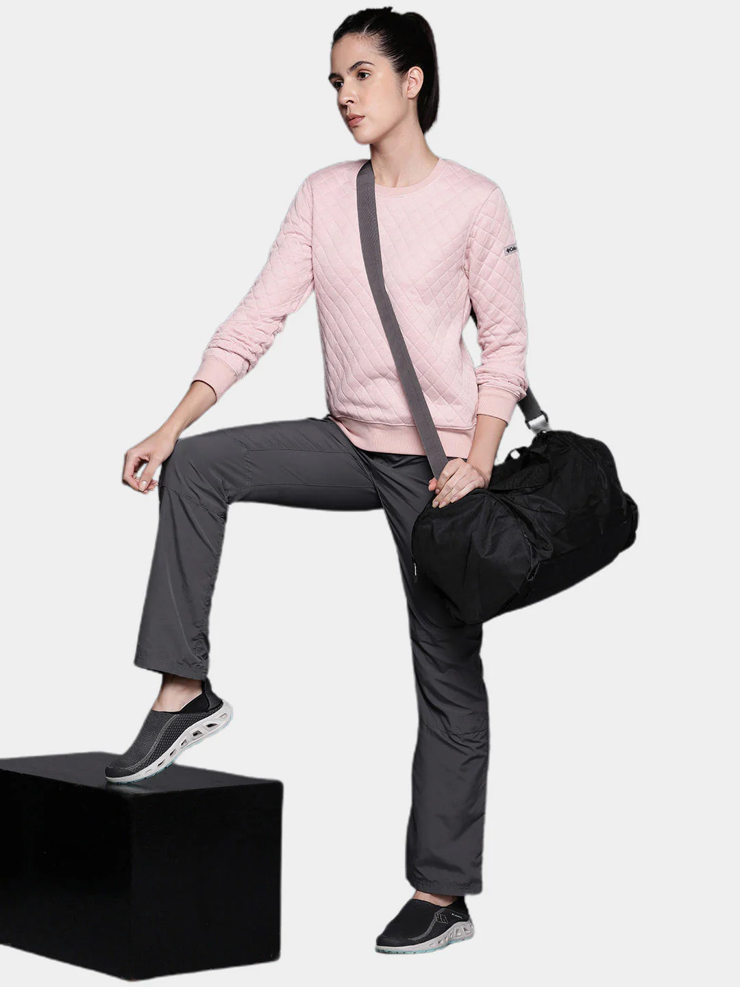 Columbia Women Pink Columbia Lodge Quilted Crew - Image 7