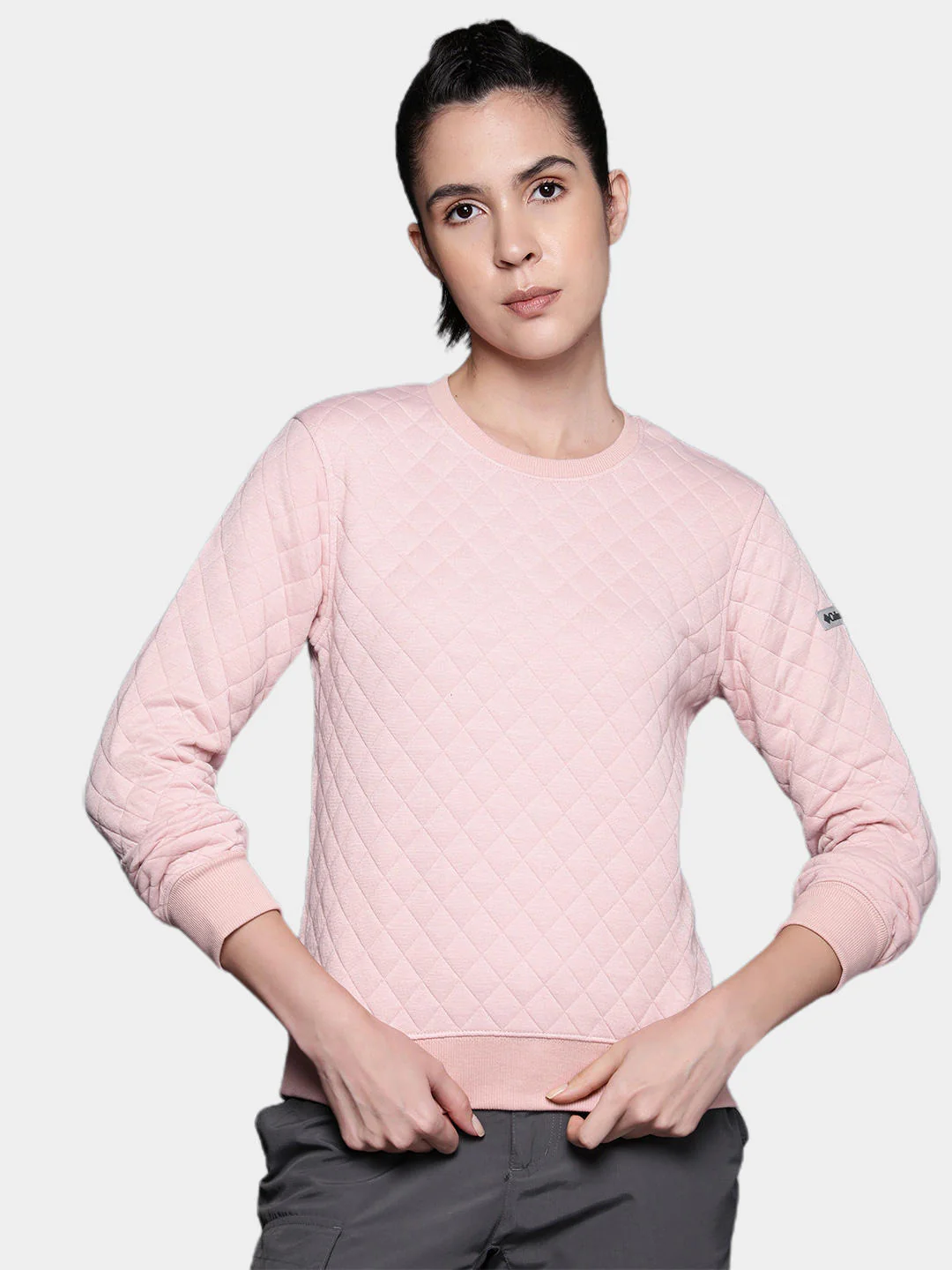 Columbia Women Pink Columbia Lodge Quilted Crew - Image 8