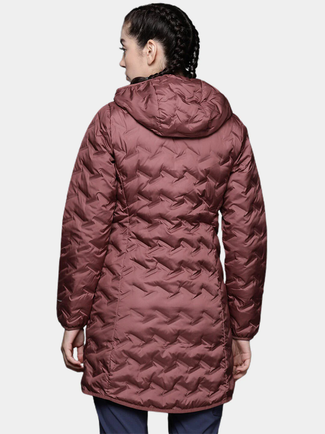 Columbia Women Pink Delta Ridge Long Down Jacket - Image 11
