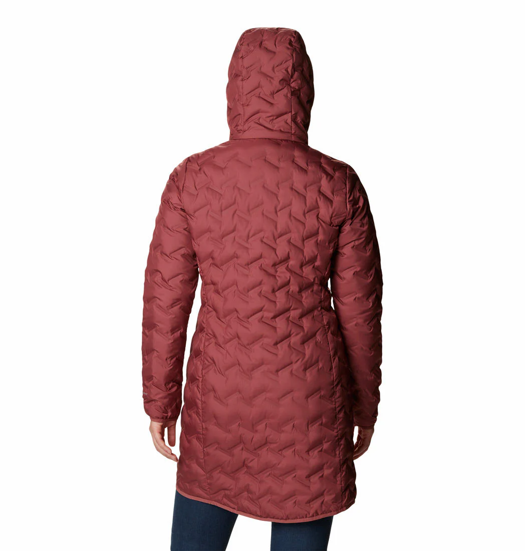 Columbia Women Pink Delta Ridge Long Down Jacket - Image 5