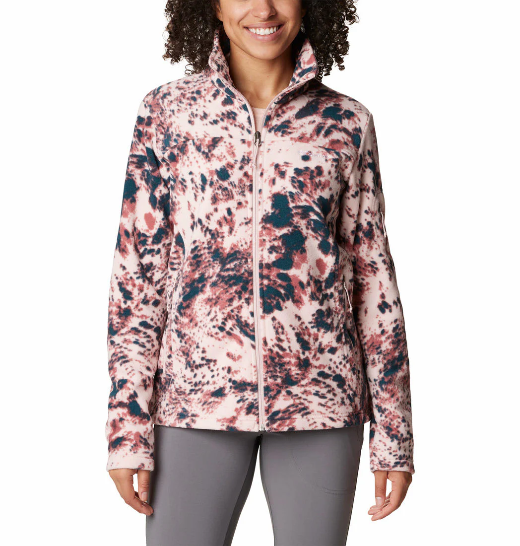 Columbia Women Pink Fast Trek Printed Jkt
