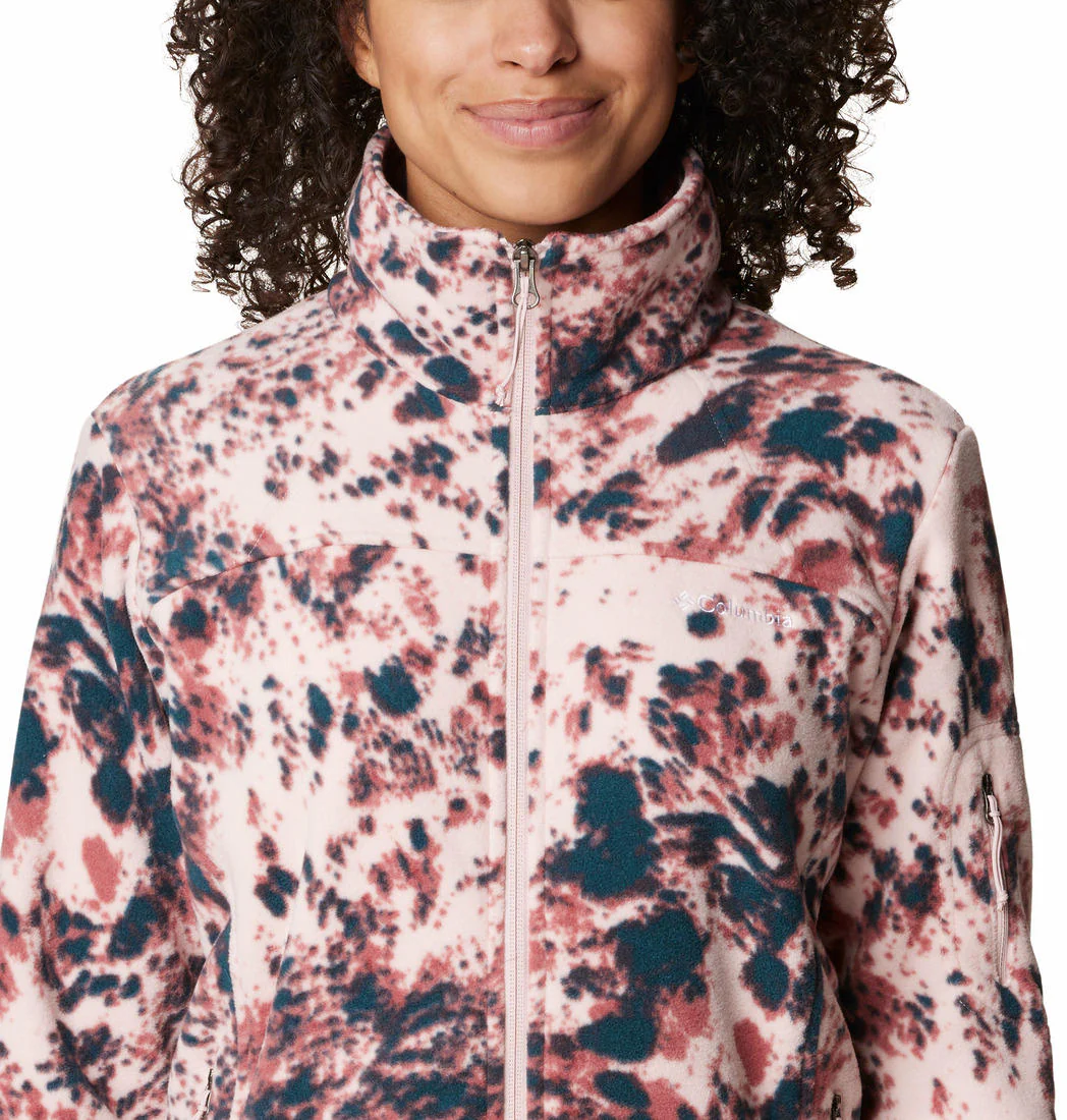 Columbia Women Pink Fast Trek Printed Jkt - Image 2