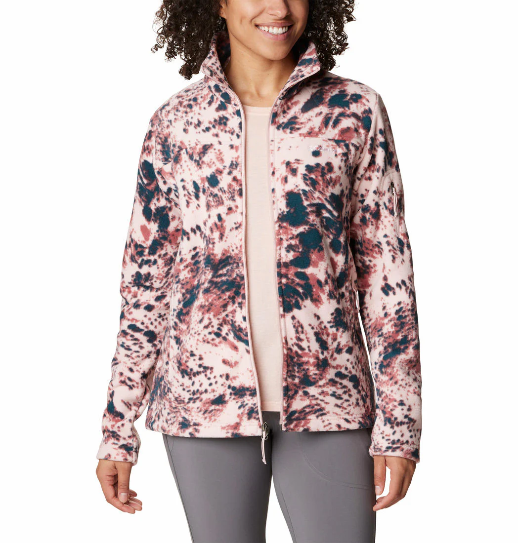 Columbia Women Pink Fast Trek Printed Jkt - Image 5