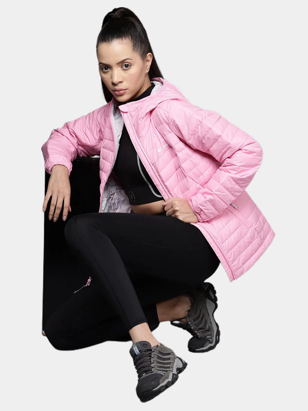 Columbia Women Pink Silver Falls Hooded Jacket - Image 11