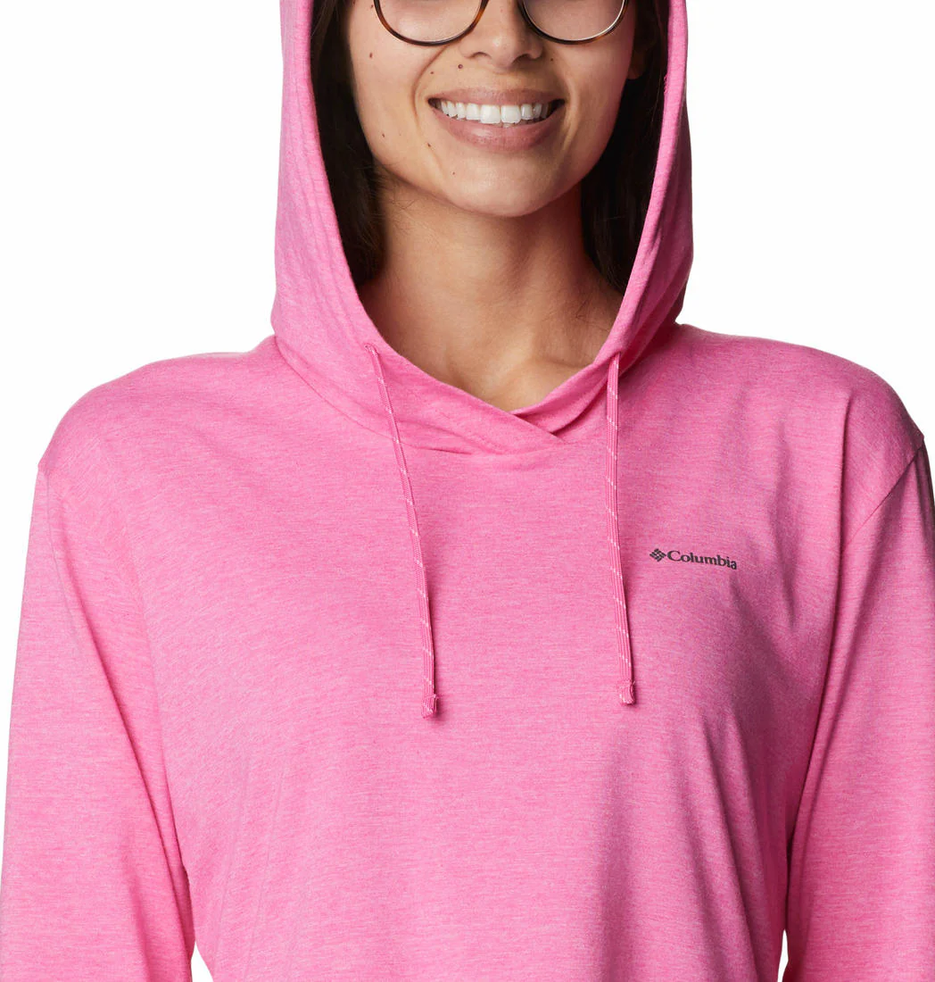 Columbia Women Pink Sun Trek Hooded Pullover (Sun Protection) - Image 2