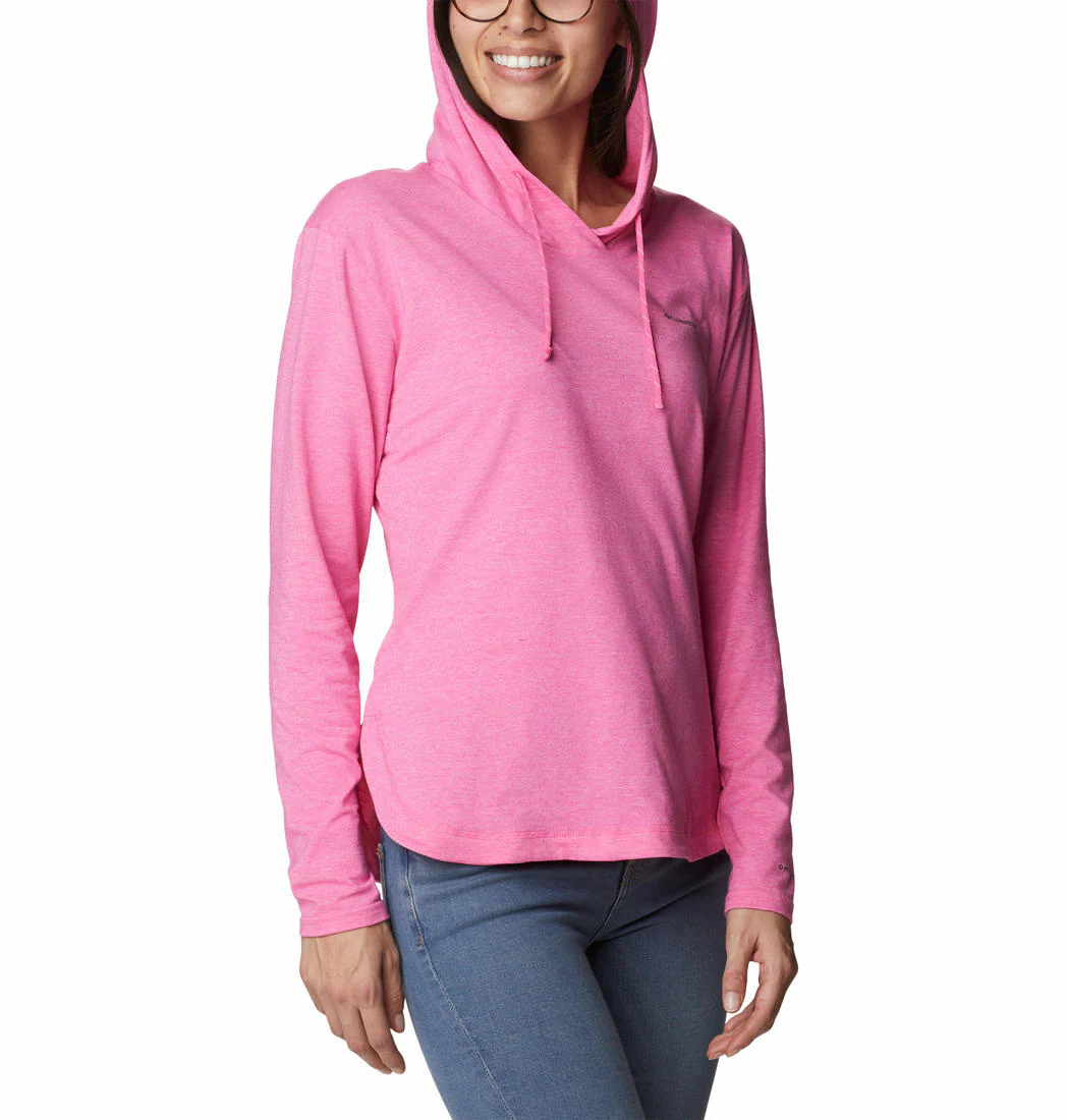 Columbia Women Pink Sun Trek Hooded Pullover (Sun Protection) - Image 4