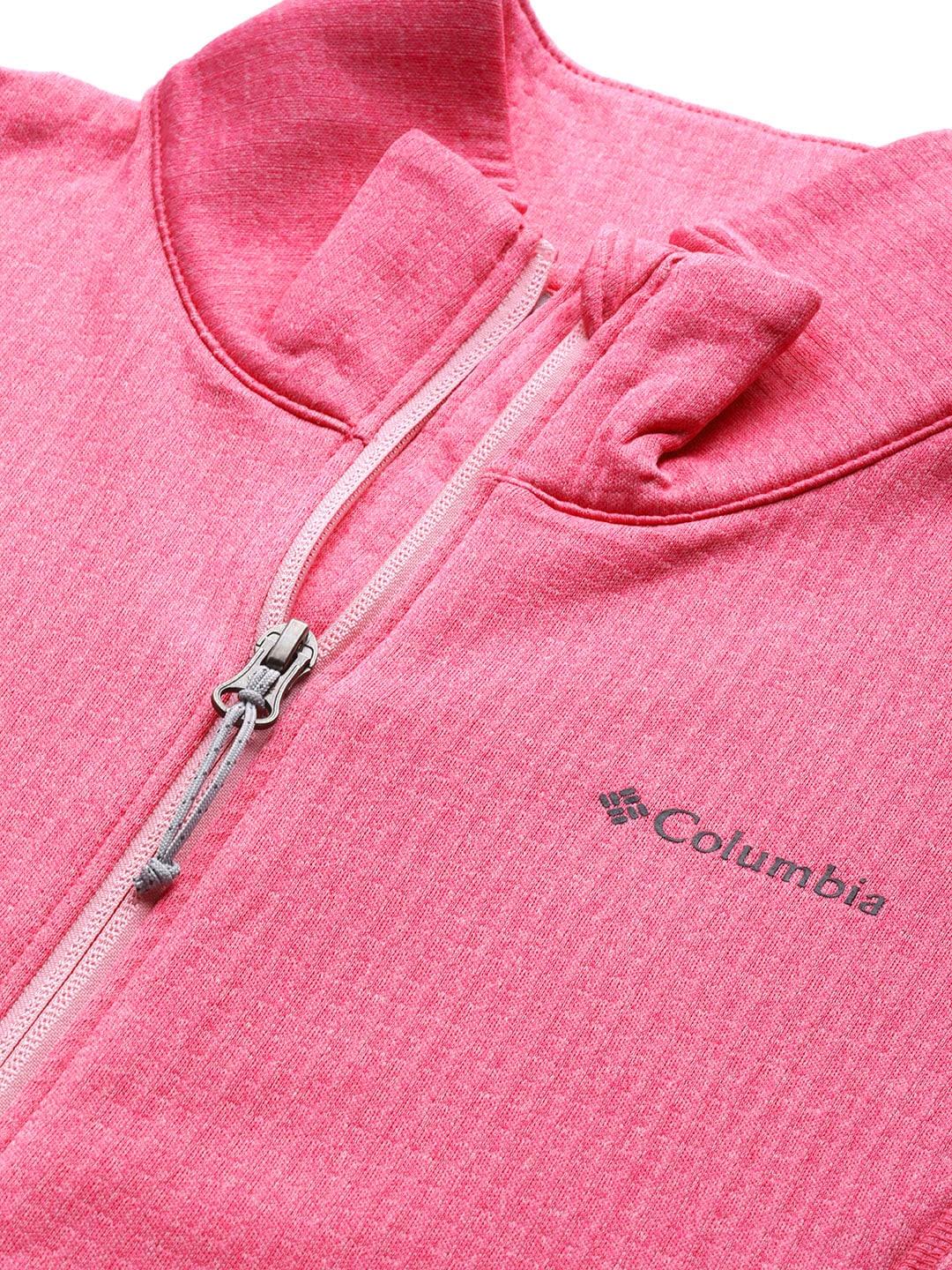 Columbia Women Pink W Park View Grid Fleece Full Zip (Sun Protection) - Image 9