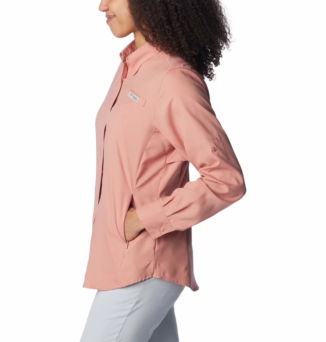 Columbia Women Pink Womens Tamiami II LS Shirt (Sun Protection) - Image 4
