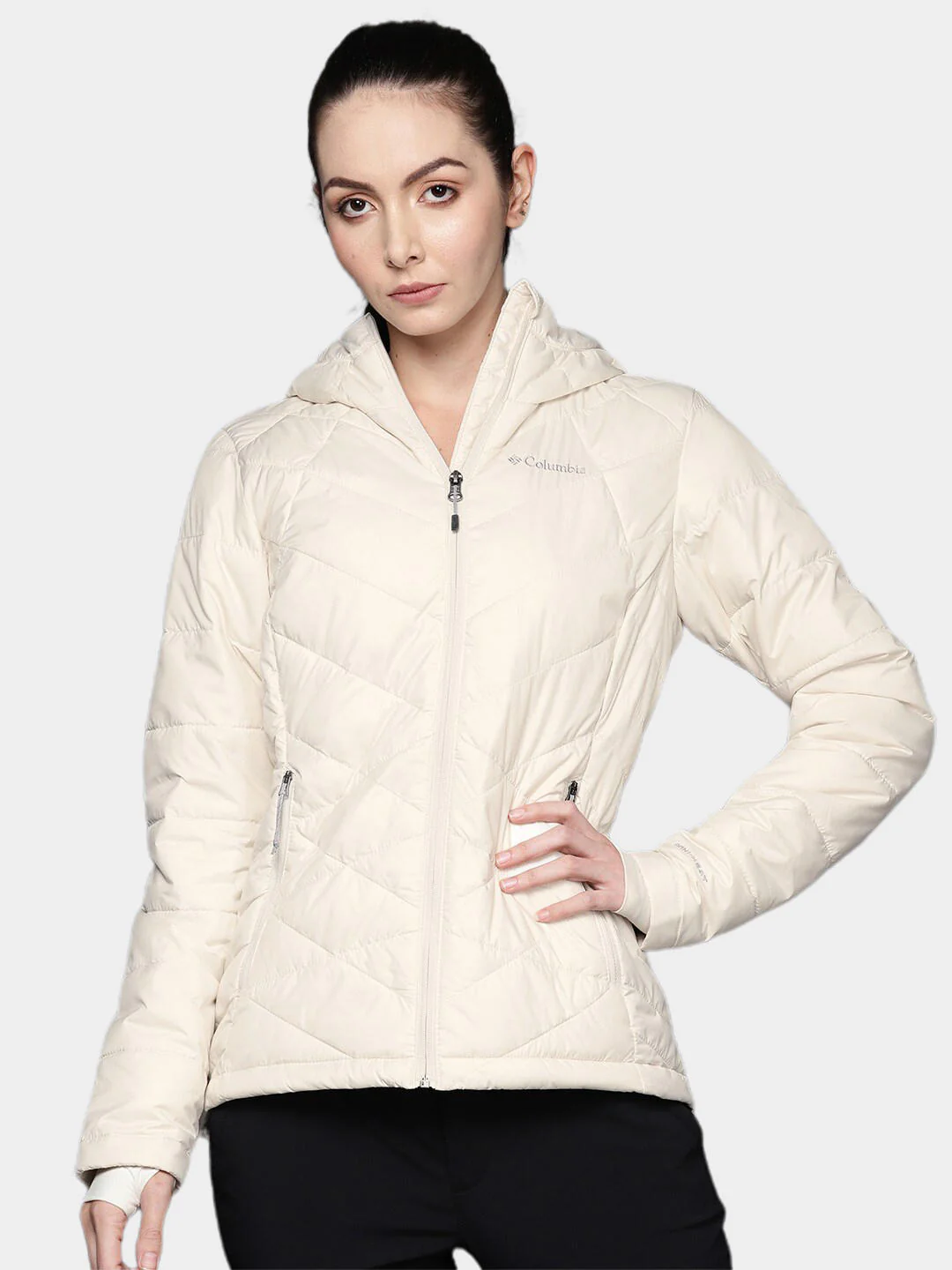 Columbia Women White Heavenly Hooded Jacket - Image 10