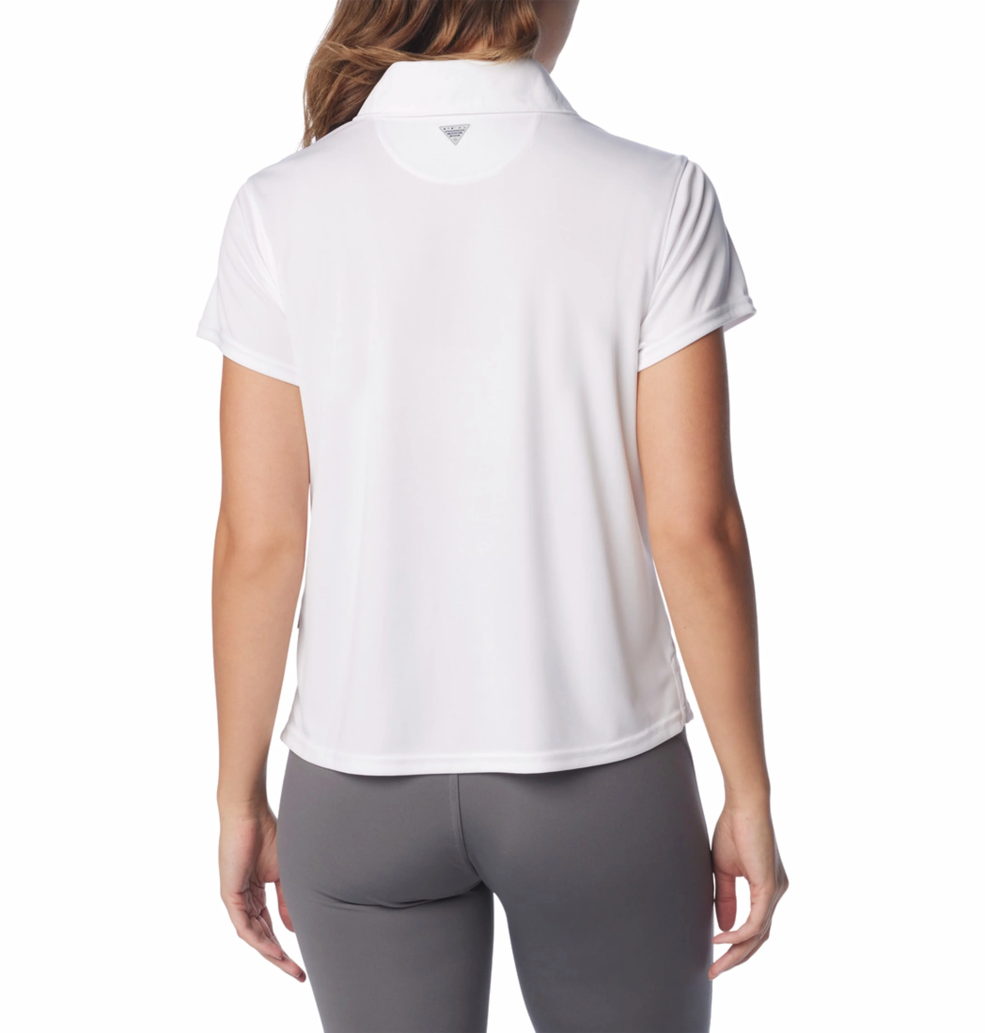 Columbia Women White Omni-Shade Tidal Polo Tshirt - Image 4