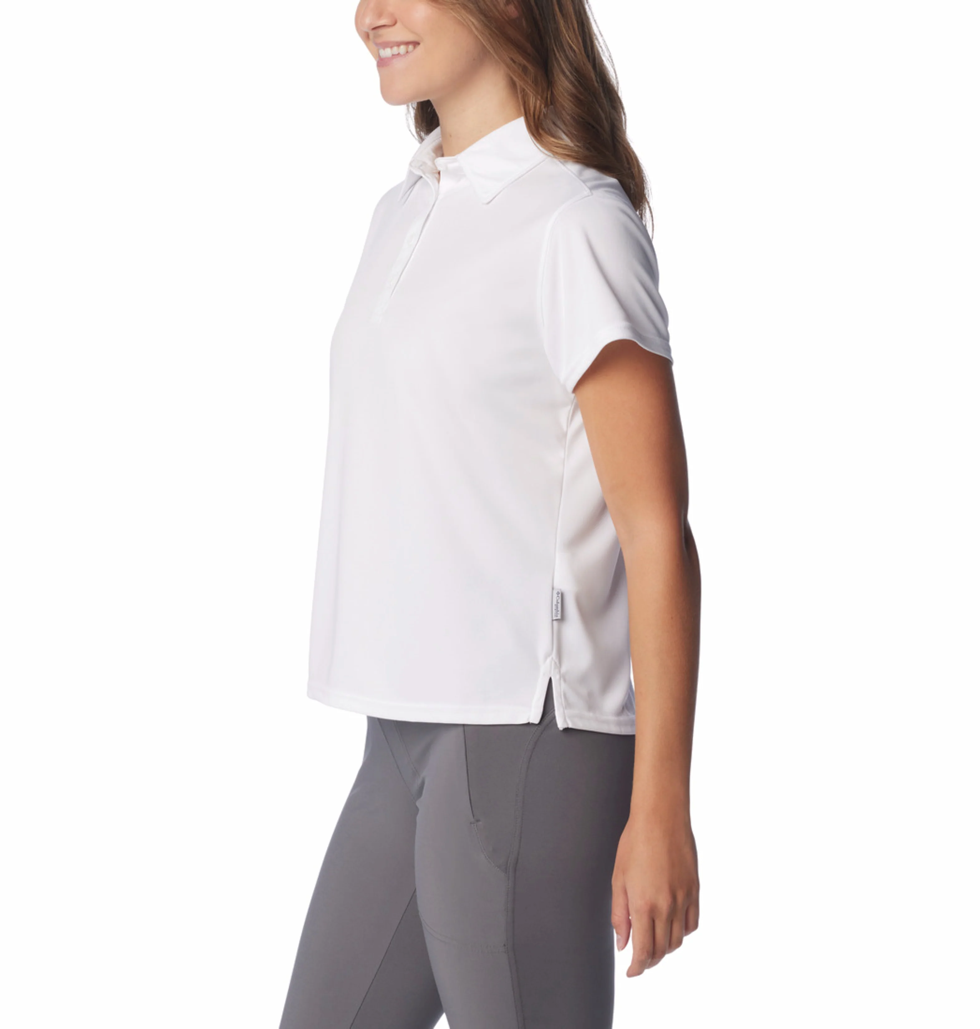 Columbia Women White Omni-Shade Tidal Polo Tshirt - Image 5
