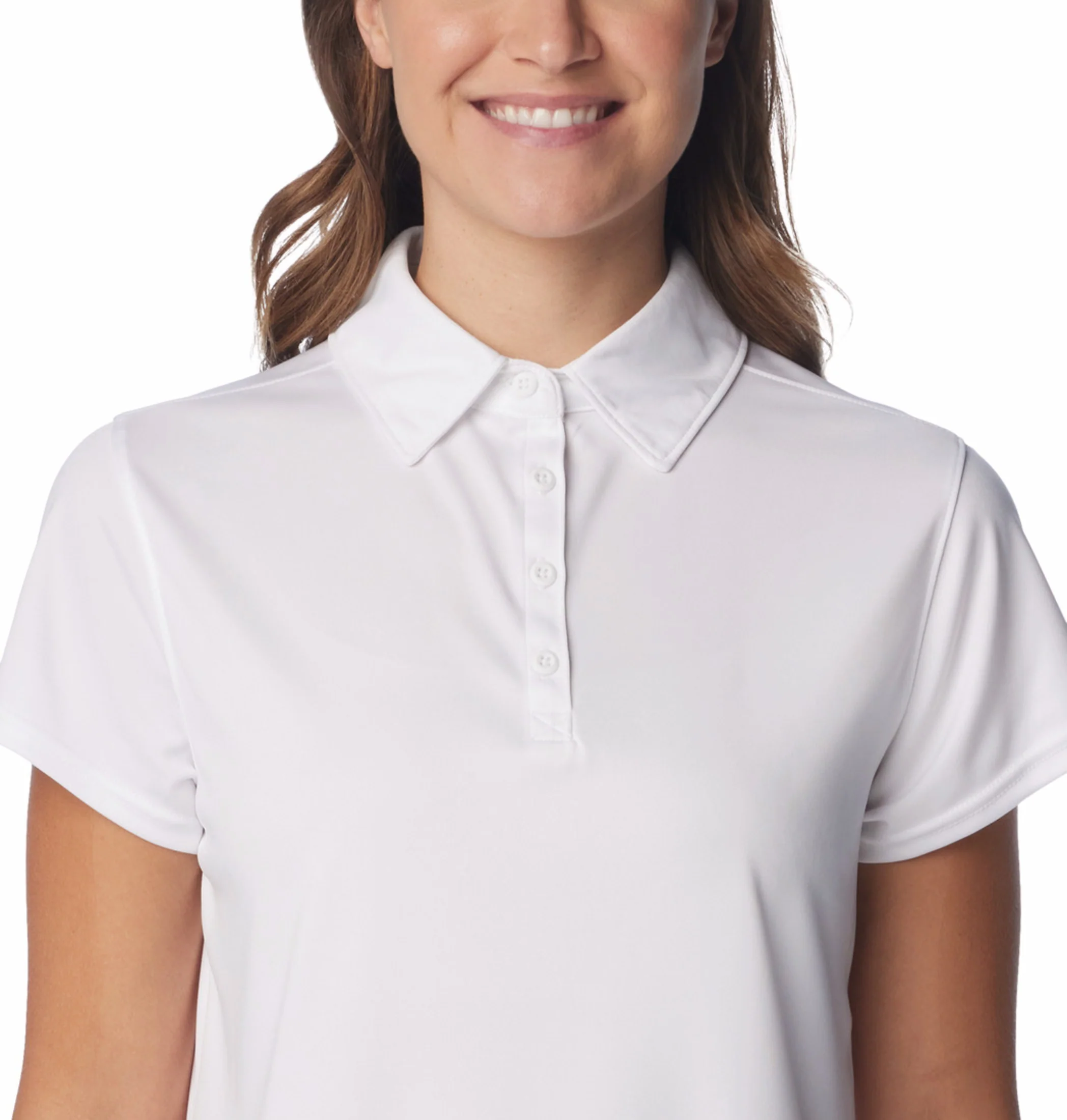 Columbia Women White Omni-Shade Tidal Polo Tshirt - Image 6