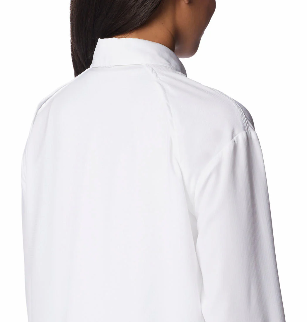Columbia Women White Silver Ridge Utility LS Shirt (Sun Protection) - Image 6