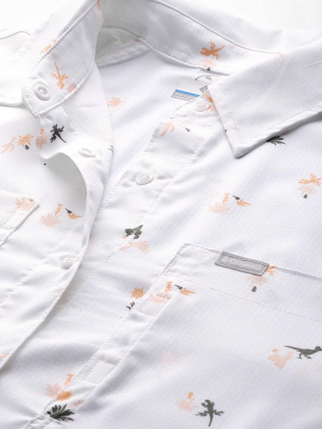Columbia Women White Silver Ridge Utility Patterned LS Shirt (Sun Protection) - Image 8
