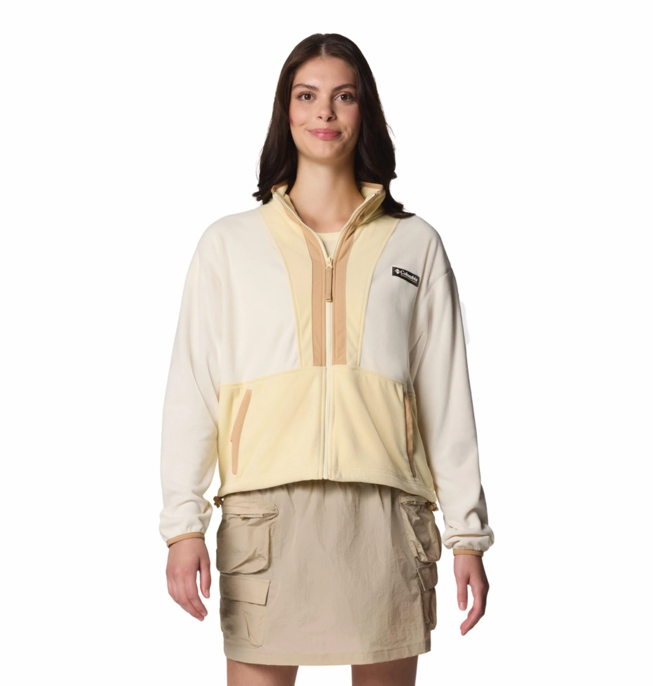 Columbia Women White Backbowl II Full Zip Fleece